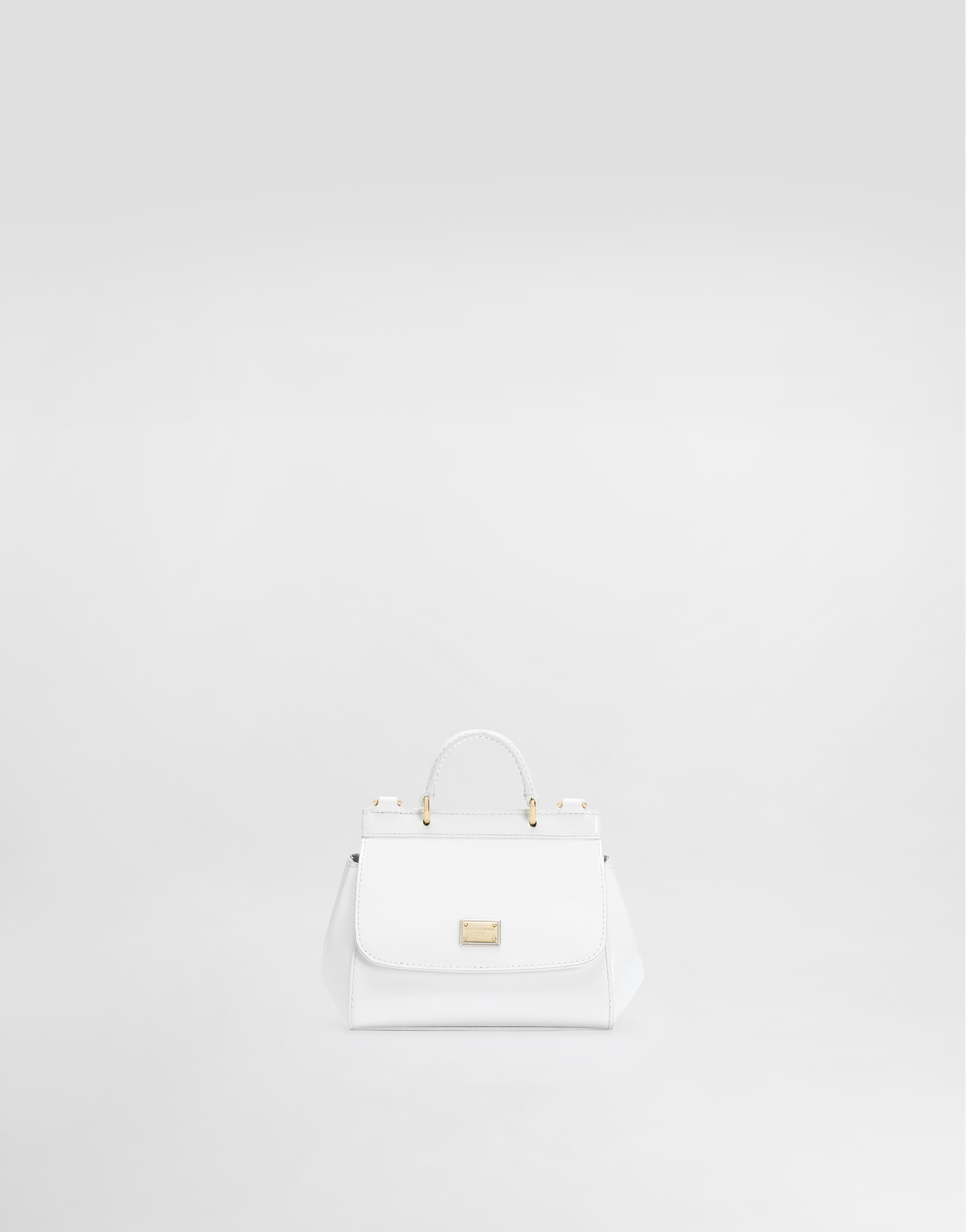 Dolce & Gabbana Patent Leather Mini Sicily Bag - Woman Accessories White Leather Onesize
