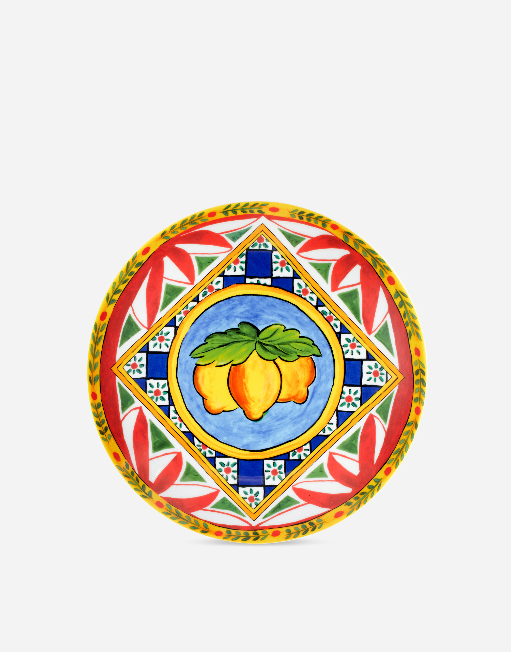 Dolce & Gabbana Set 2 Porcelain Dinner Plates In Multicolor