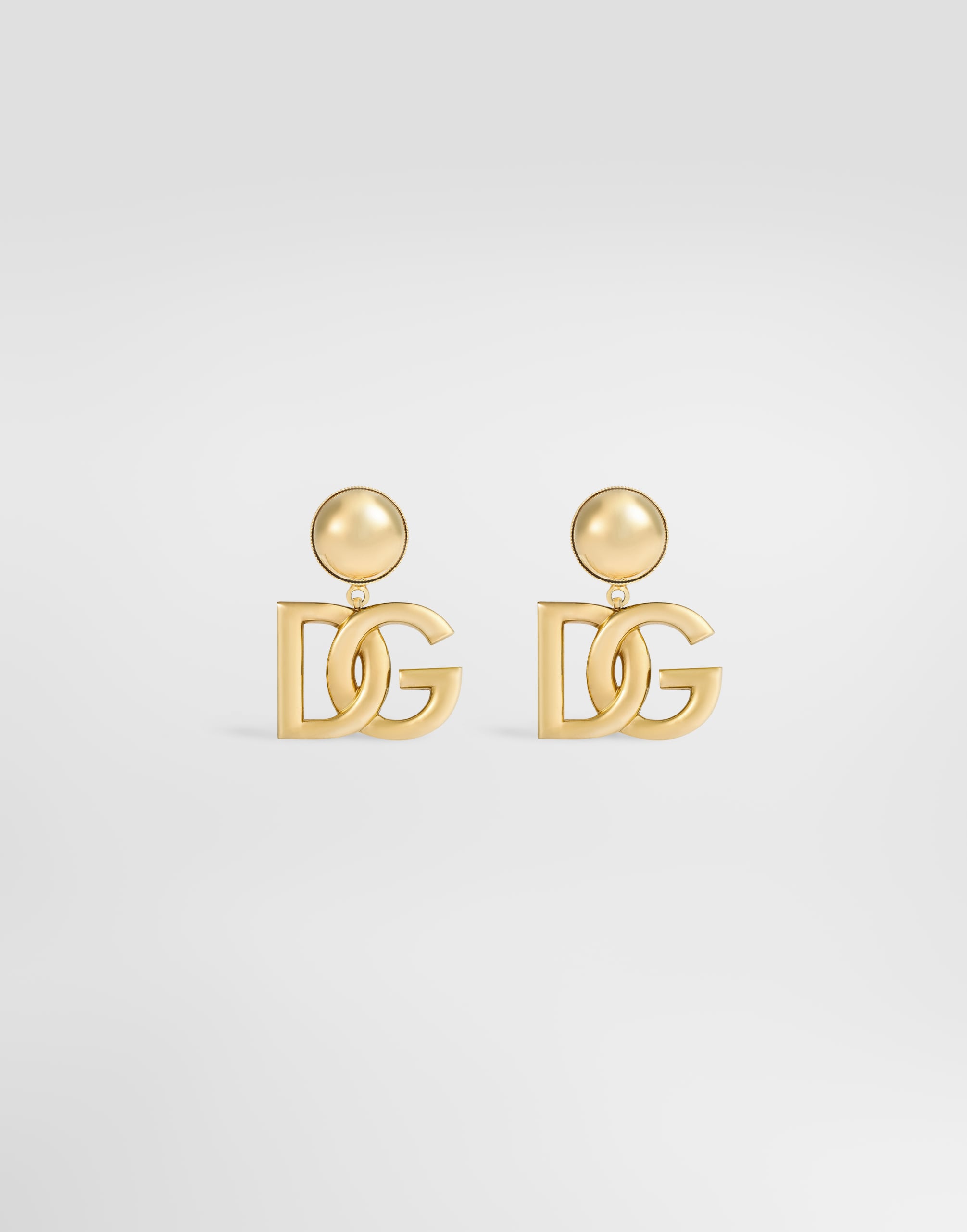 Clip-on earrings with DG logo in Gold for Women | Dolce&Gabbana® US