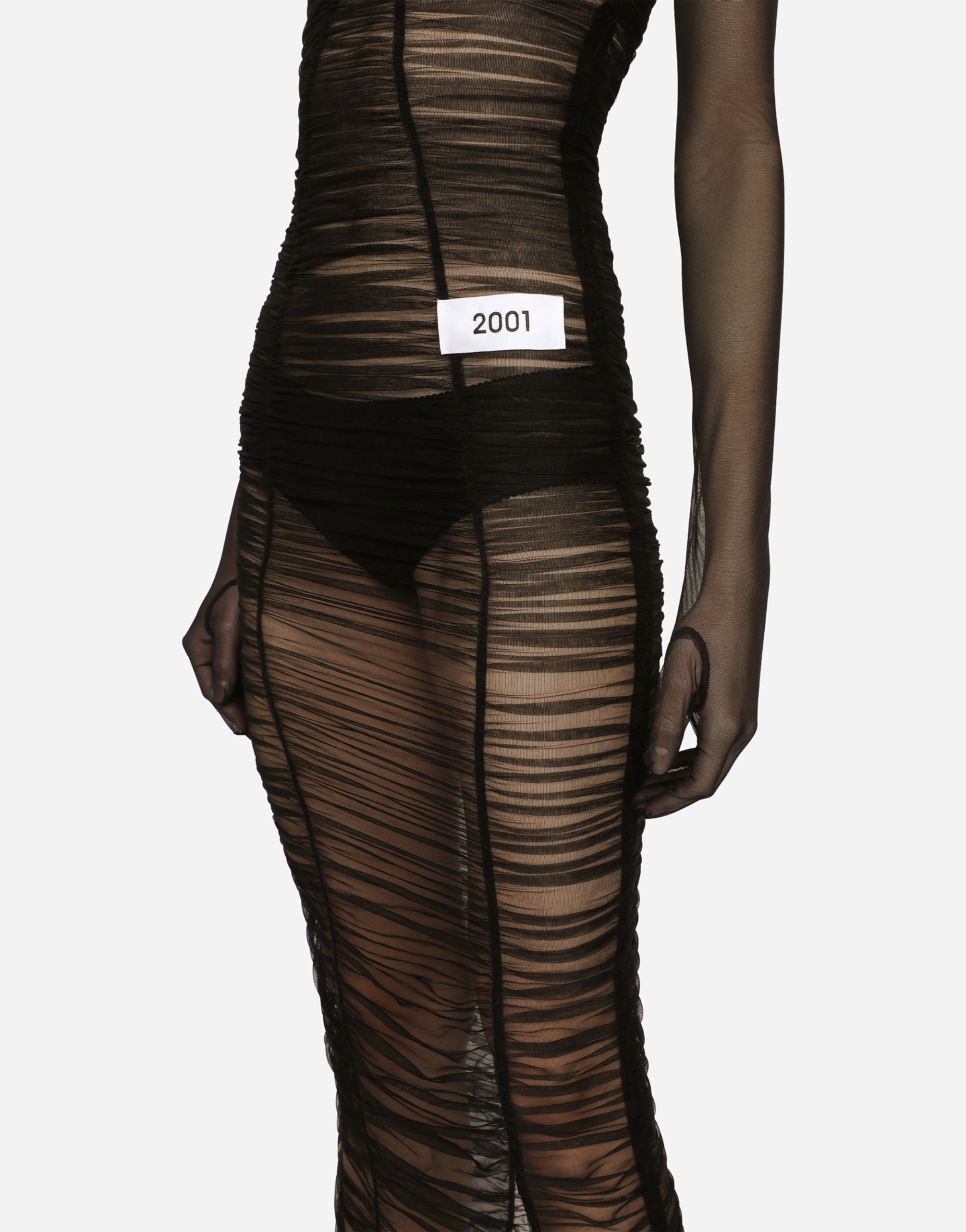 DOLCE & GABBANA KIM DOLCE&GABBANA LONG DRAPED TULLE DRESS