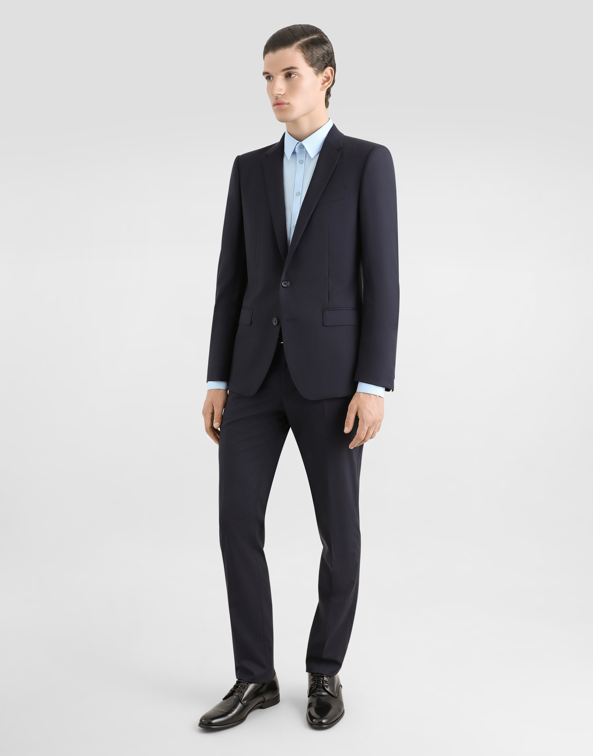  Dolce & Gabbana Anzug Martini Aus Wollstoff Mit Stretchanteil - Mann Anzüge Und Blazer Blau Wolle 50 
