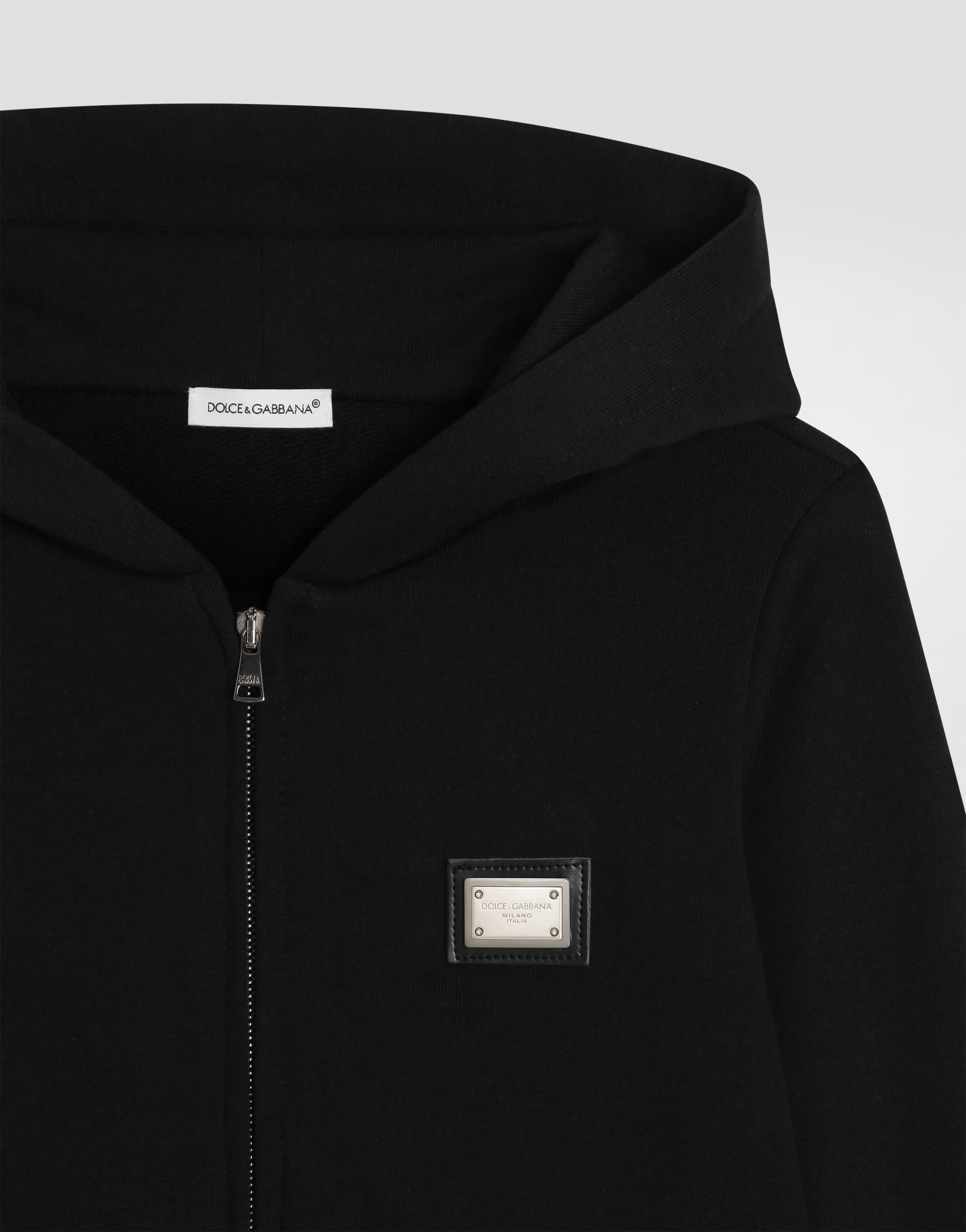  Dolce & Gabbana Dolce & Gabbana Cappuccio Con Zip - Man T-shirts And Sweatshirts Black 12 Years 