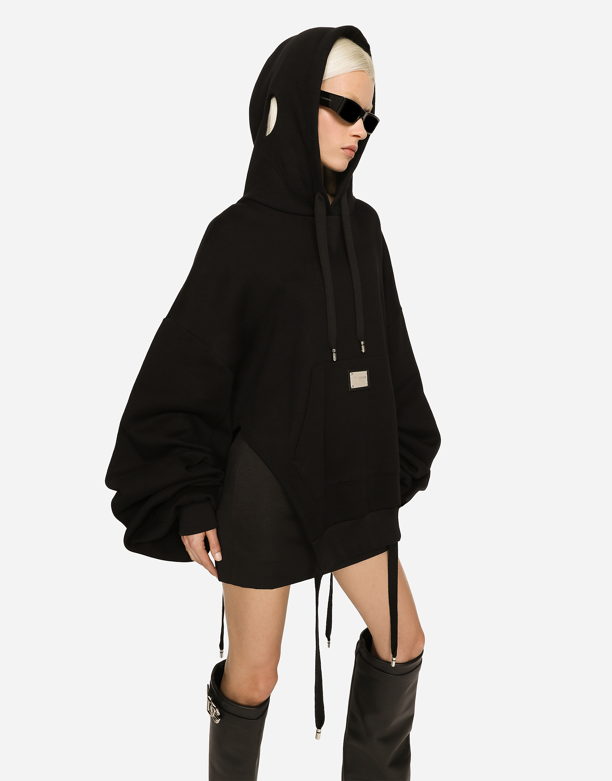 DOLCE & GABBANA JERSEY HOODIE WITH DOLCE&GABBANA TAG