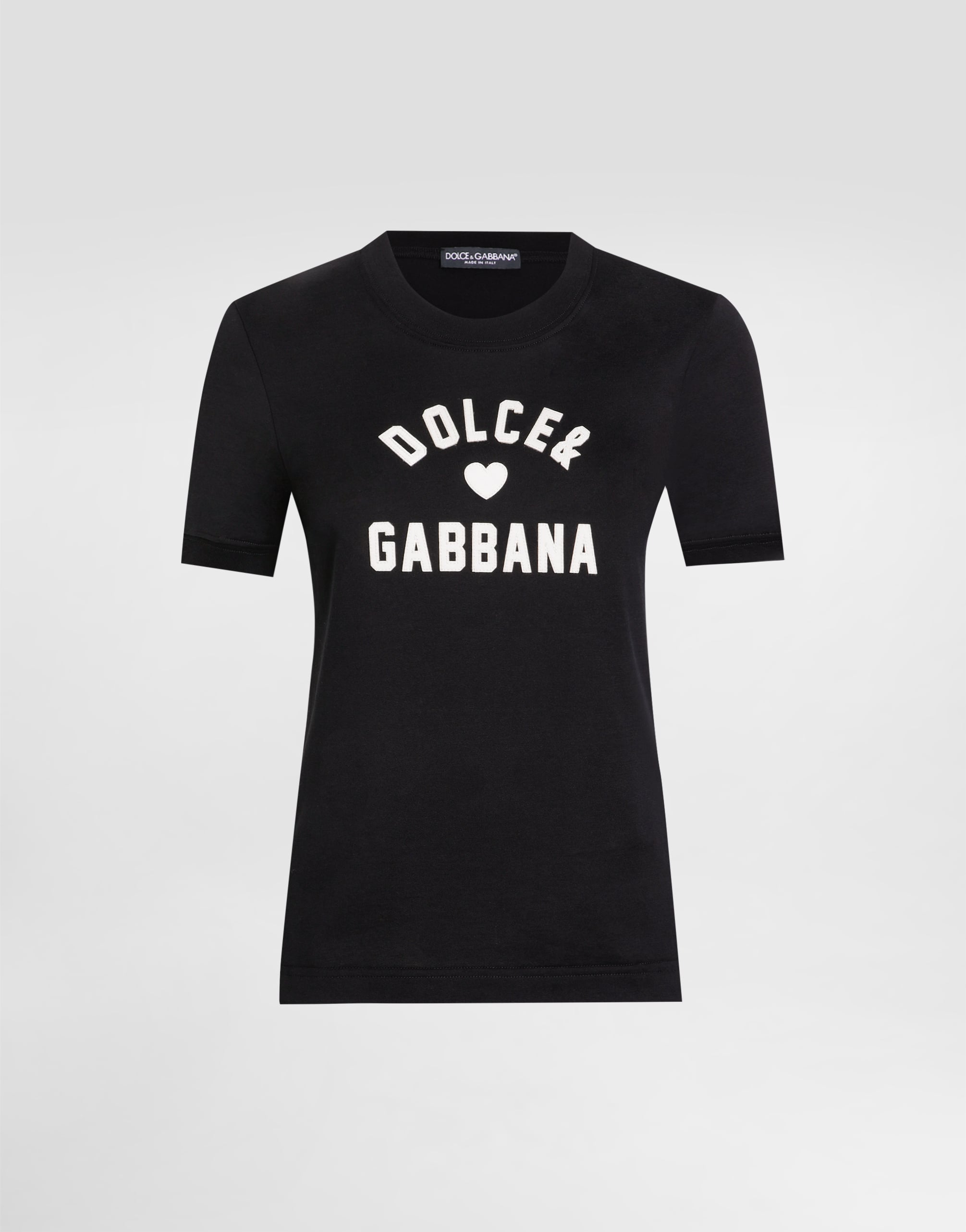 Dolce & Gabbana レタリングパッチ ジャージー Tシャツ