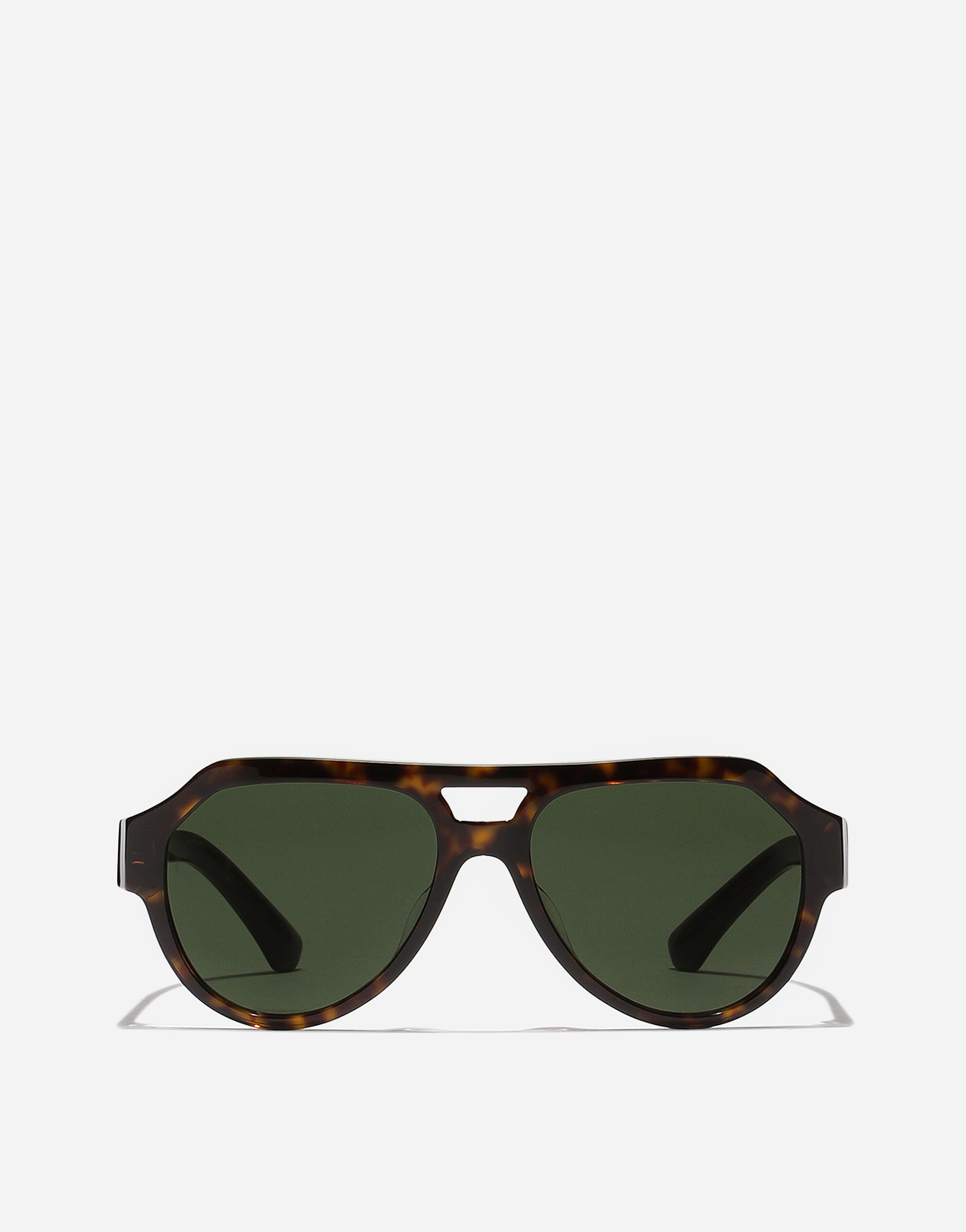 Shop Dolce & Gabbana نظارة شمسية Mirror Logo In Brown