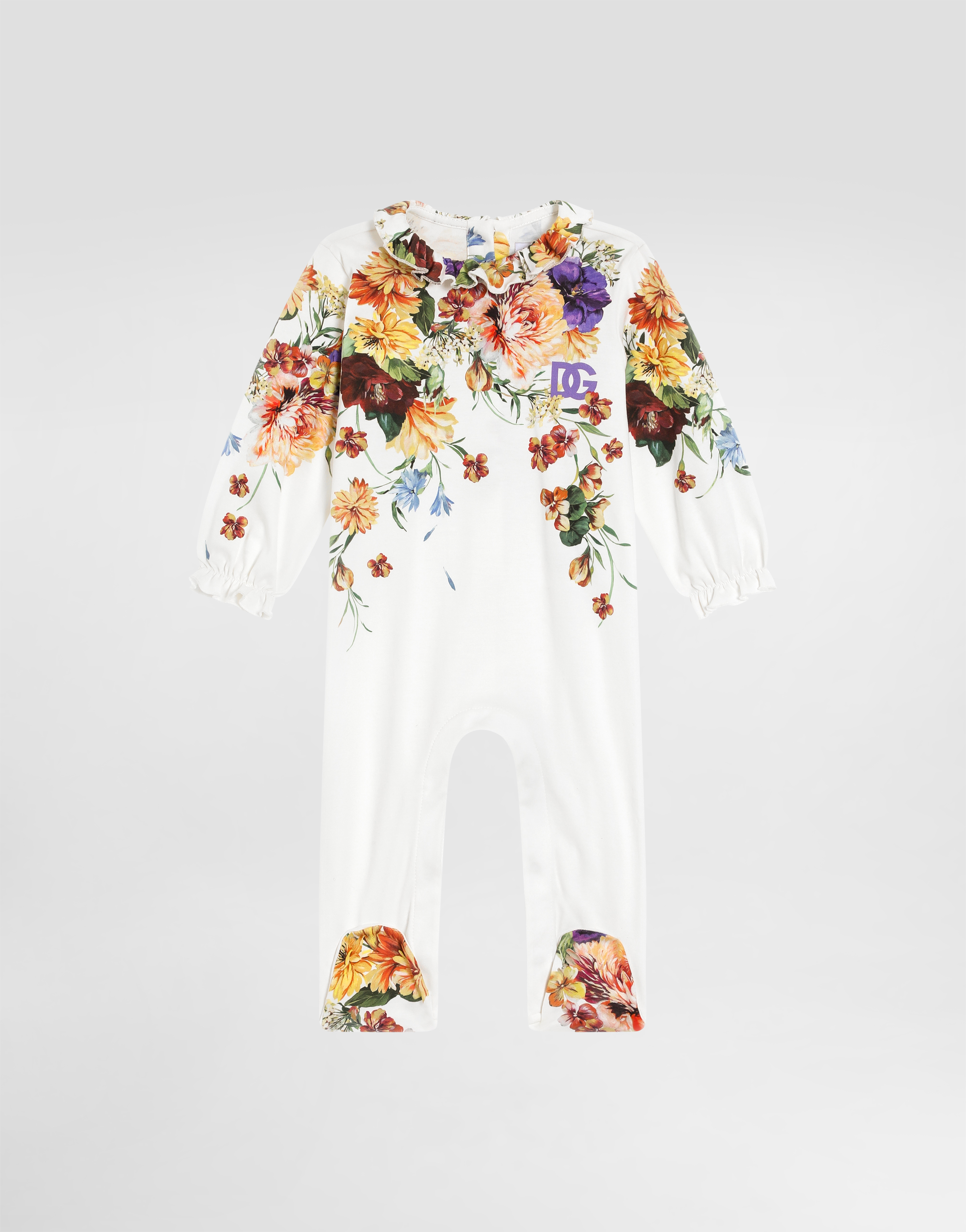 Flower-print 3-piece interlock gift set