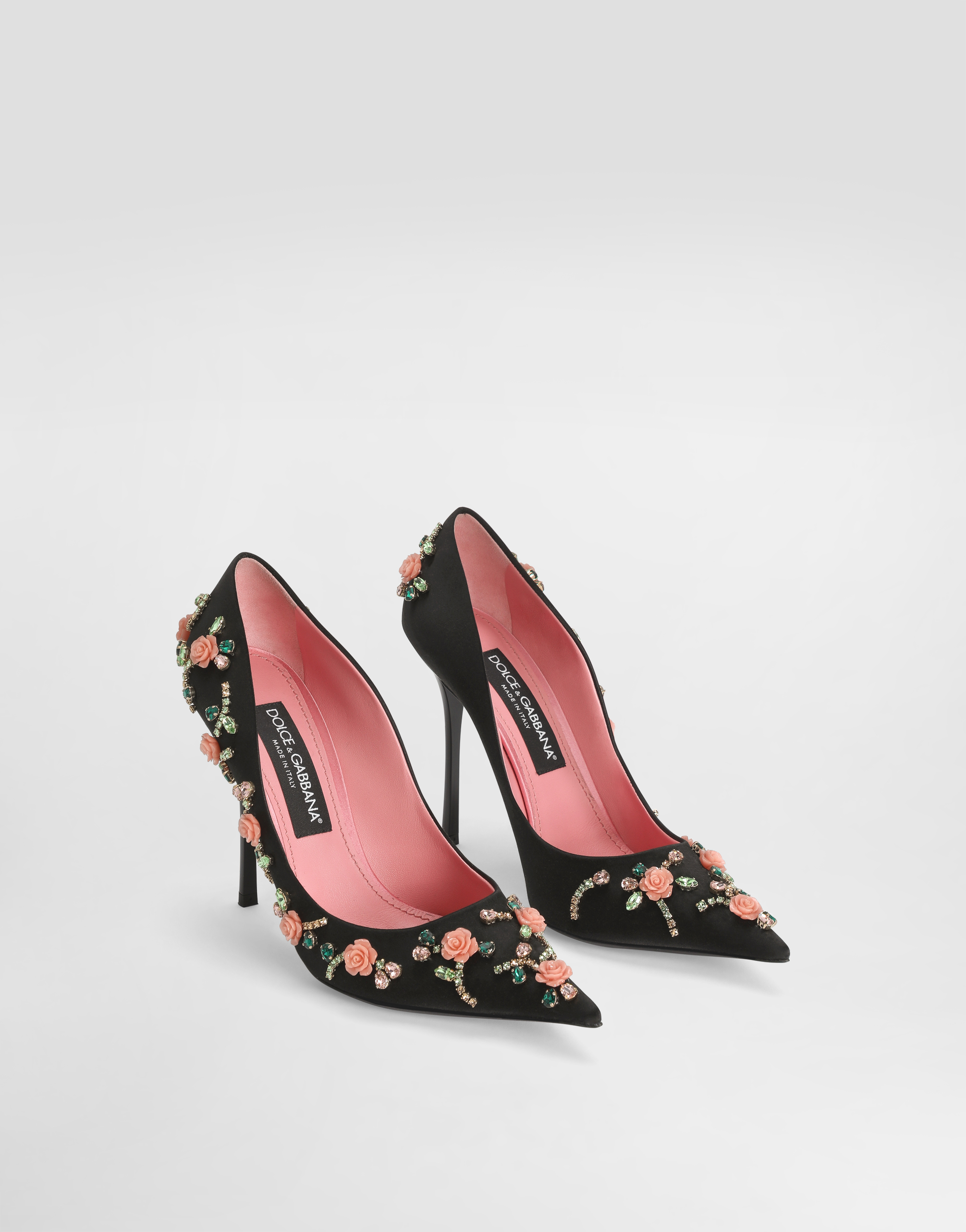  Dolce & Gabbana Satin Pumps With Embellishments - Mujer Zapatos De Salón Y Destalonados Multicolor 40 