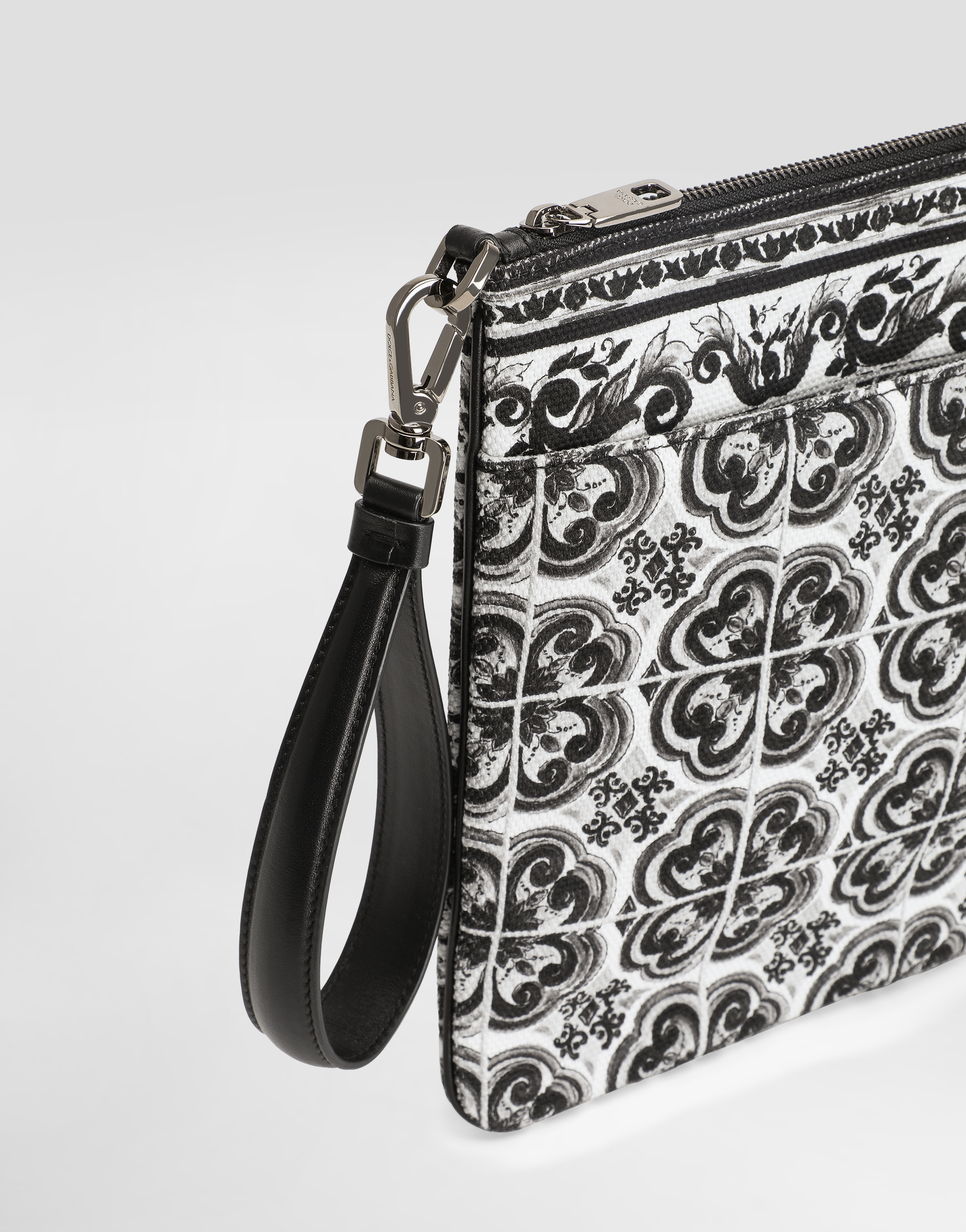 Dolce & Gabbana Majolica-print Canvas Clutch Bag