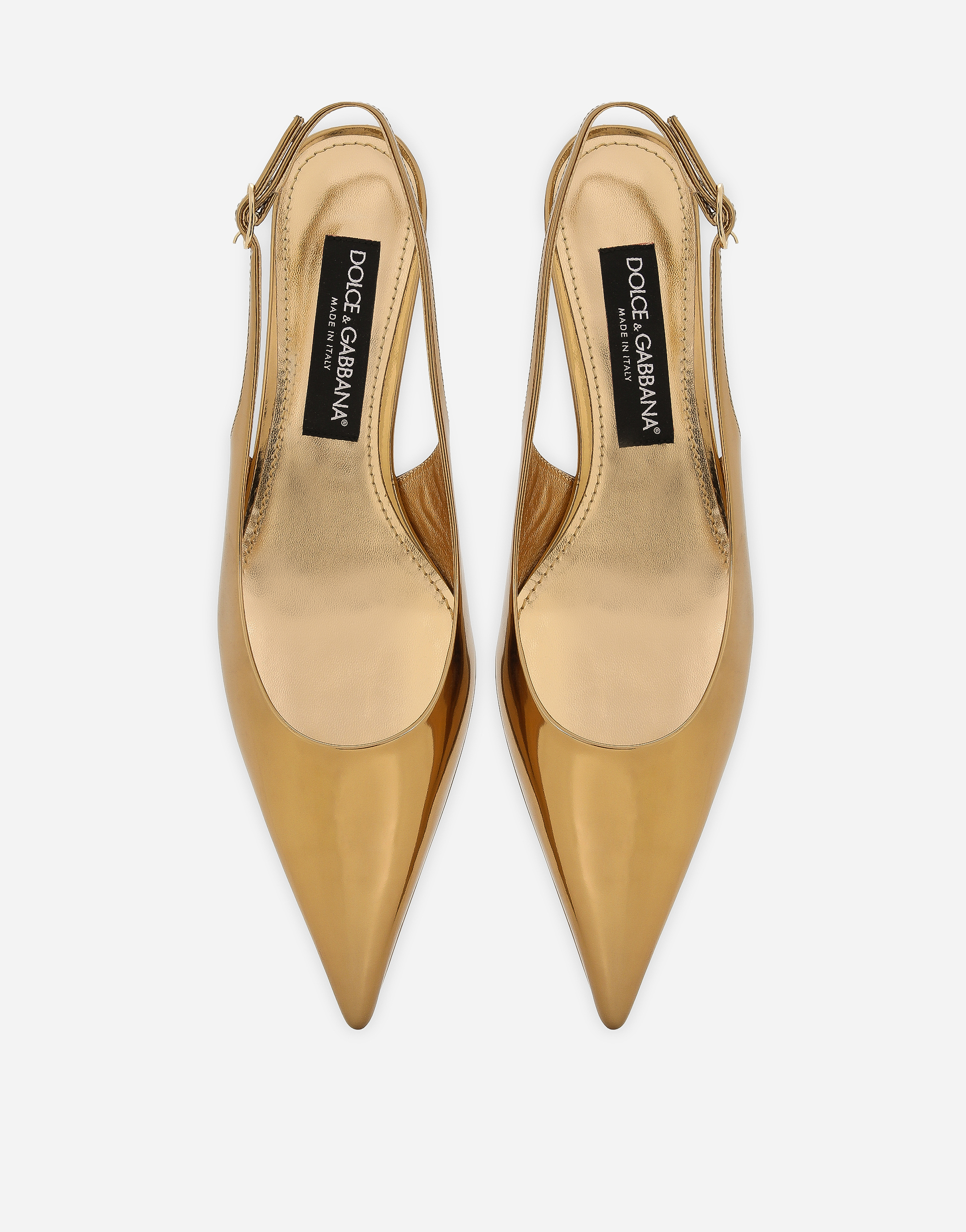 Kiera Metallic Leather Sandals in Gold - Dolce Gabbana | Mytheresa