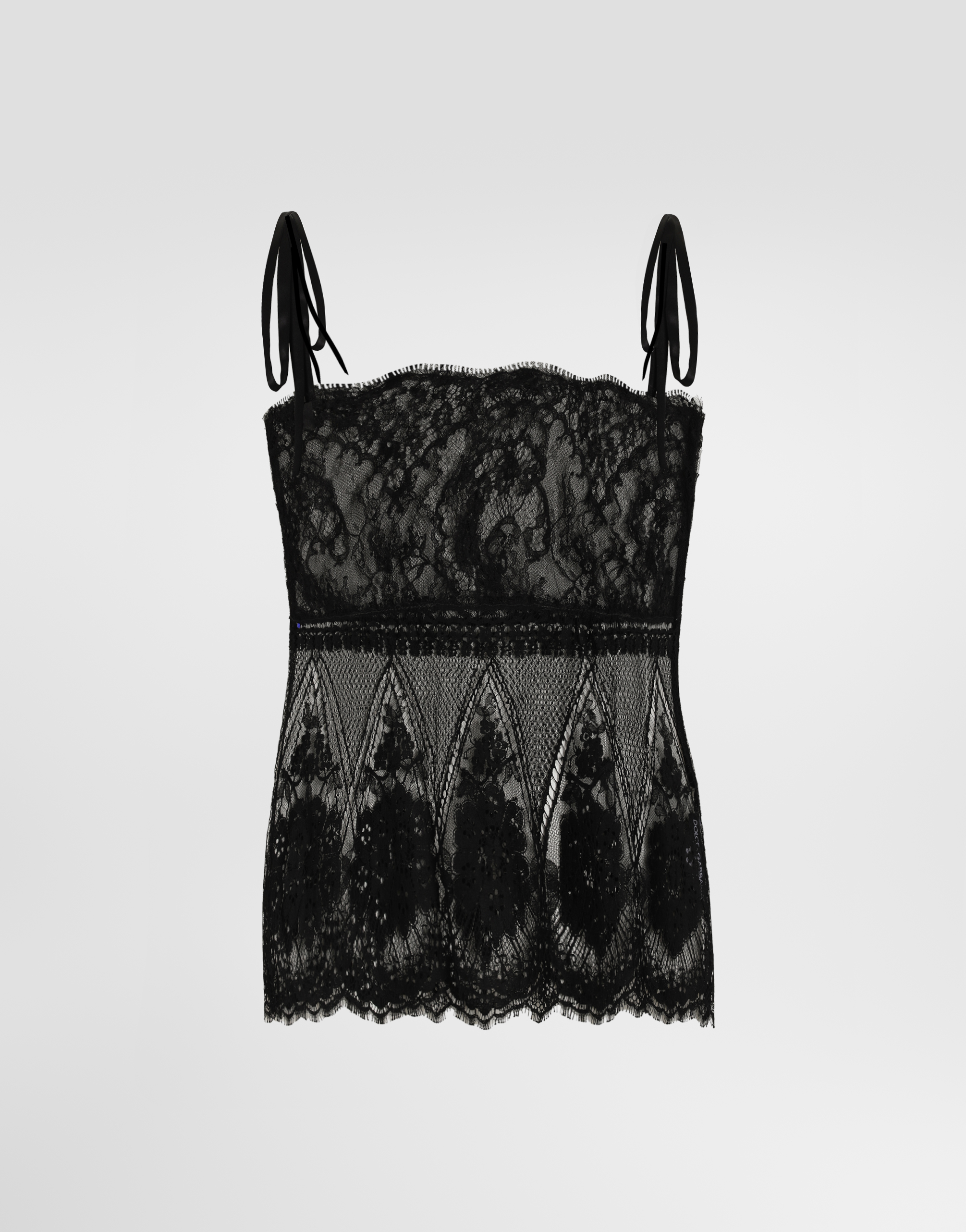 Blackのウィメンズ レース トップ | Dolce&Gabbana®