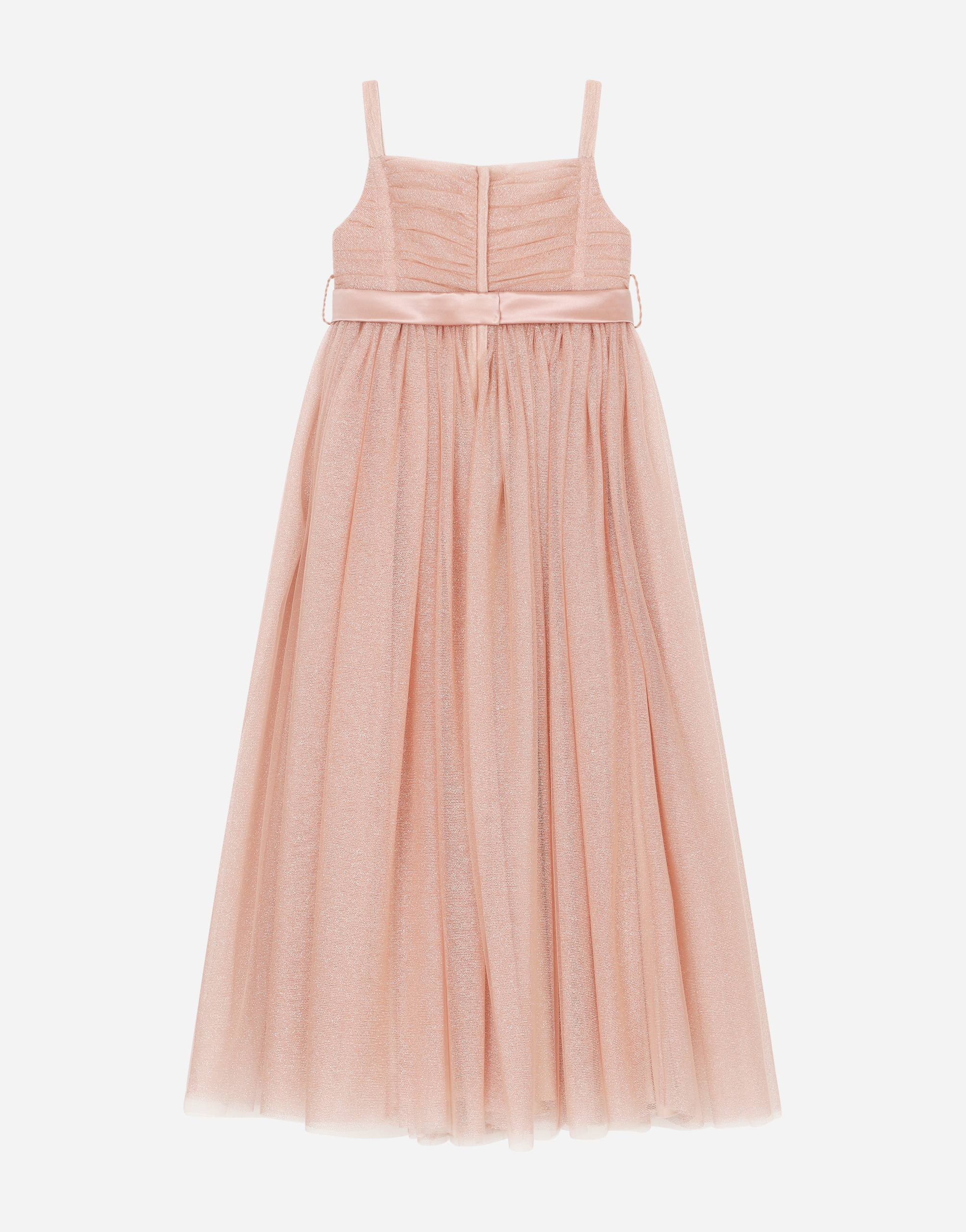 Shop Dolce & Gabbana Sleeveless Tulle Dress In Pink