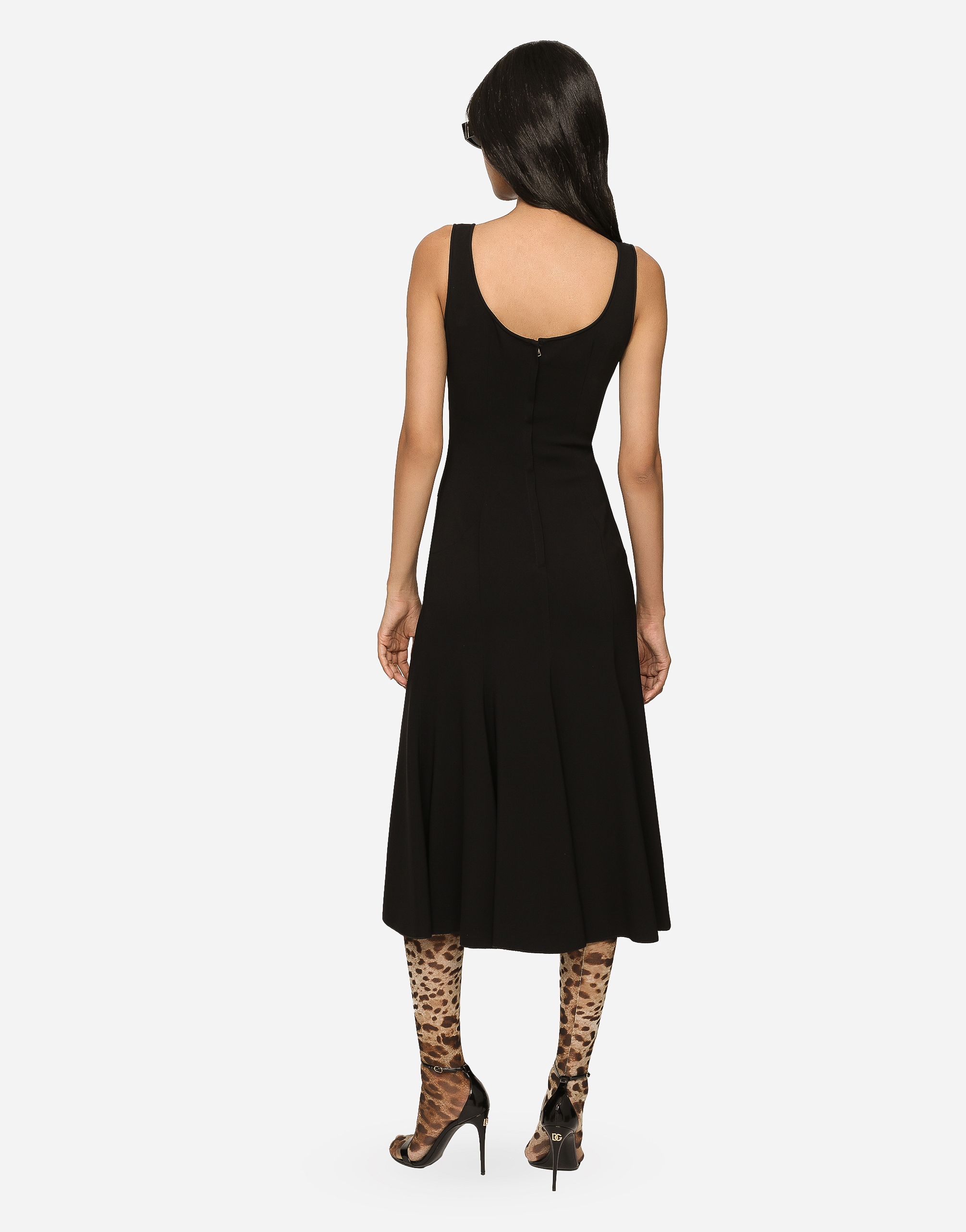 DOLCE & GABBANA CALF-LENGTH CADY DRESS