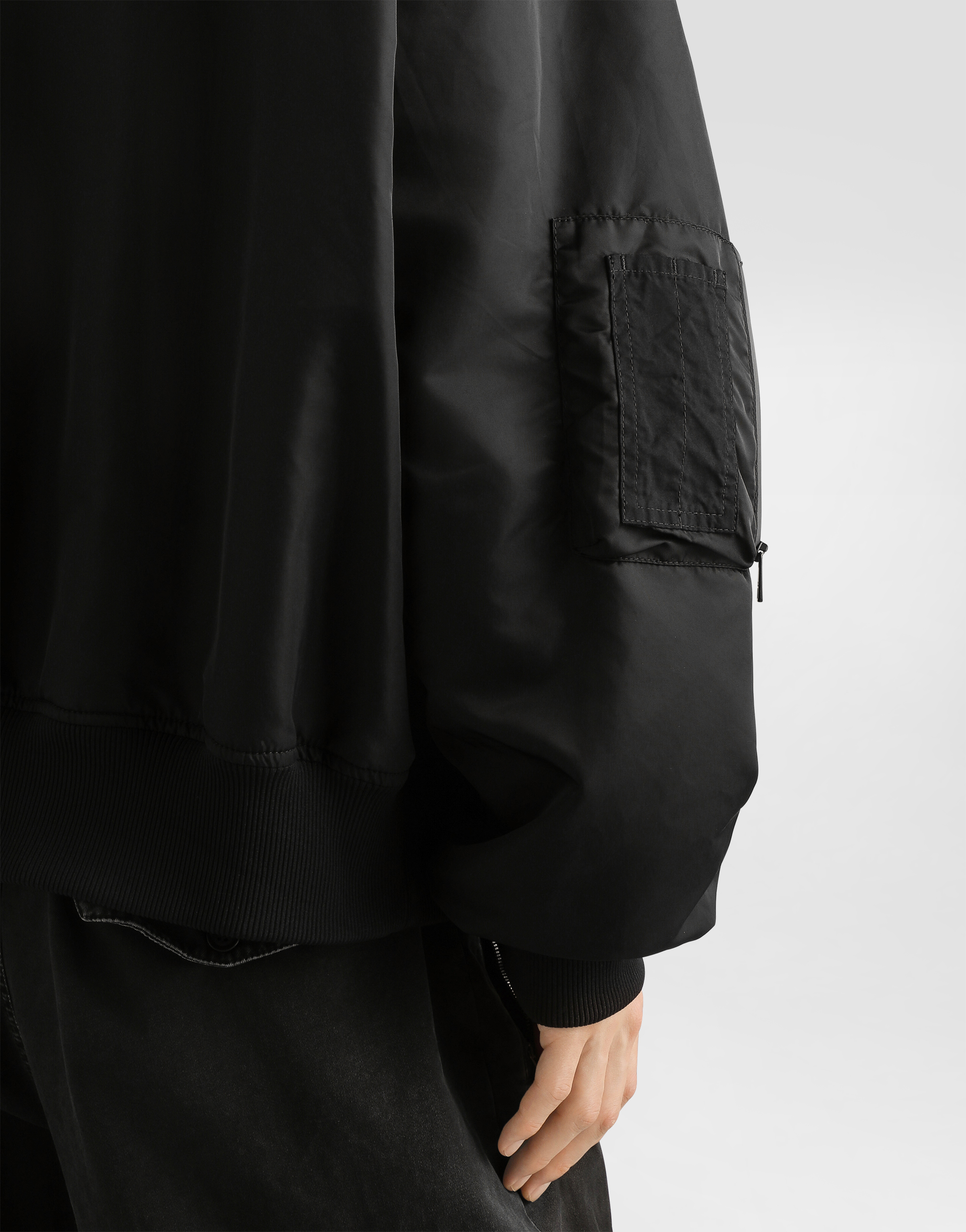 Dolce & Gabbana Multi-pocket Bomber Jacket In Black