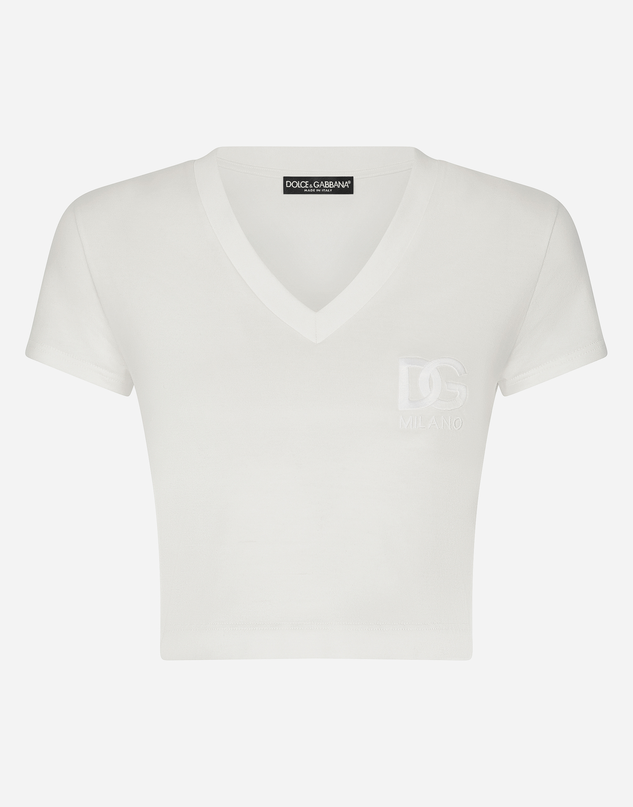 ホワイトのウィメンズ Short-sleeved T-shirt with DG logo