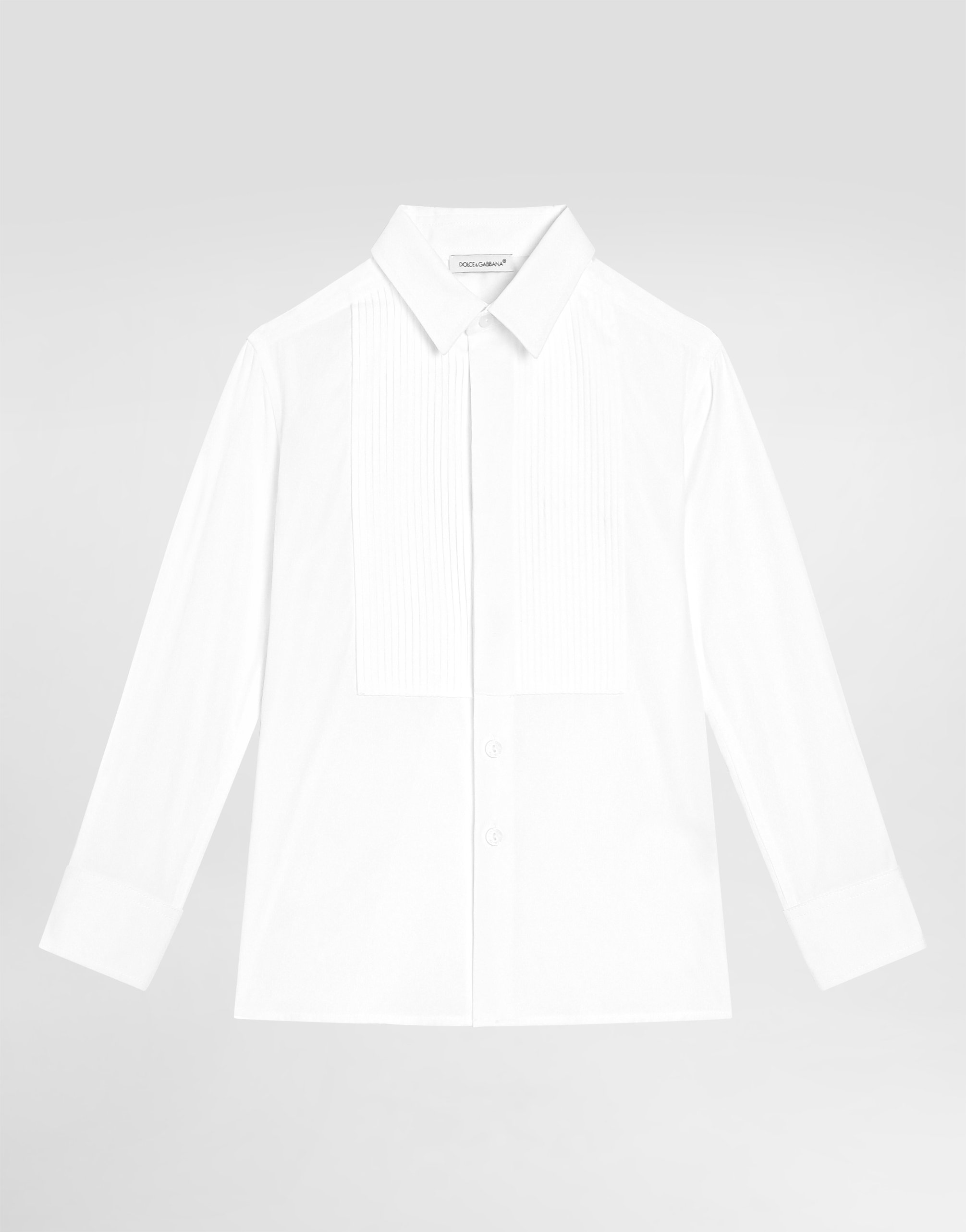 Poplin shirt with shirt-front detail