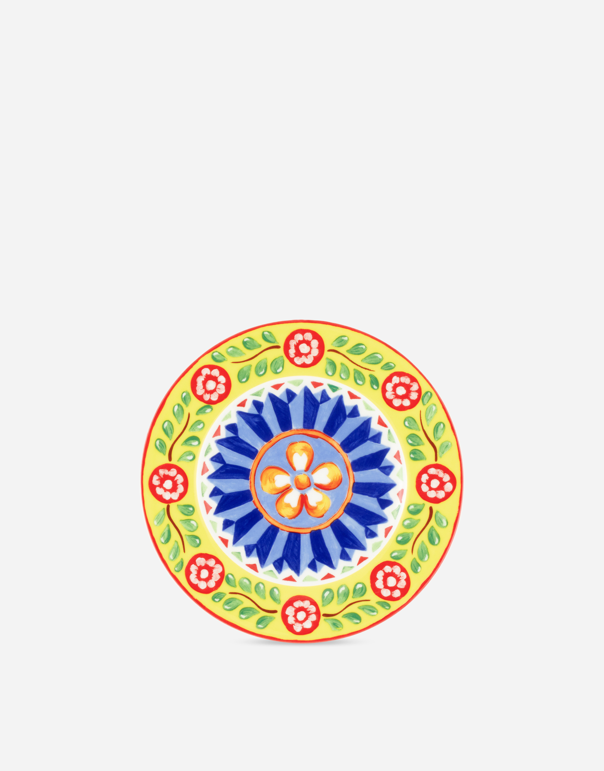 Dolce & Gabbana Set 2 Bread Plates In Fine Porcelain Multicolor Unisex Onesize In Multicolor