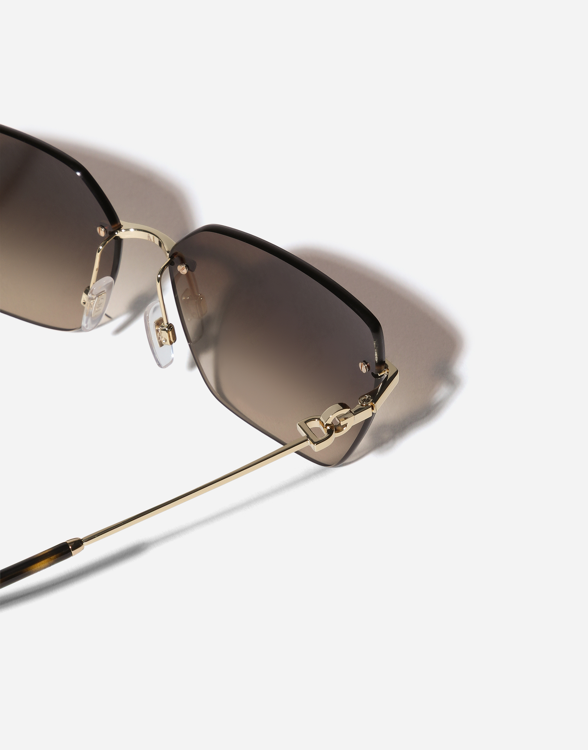 Dolce & Gabbana Dg Flip Sunglasses In Gold