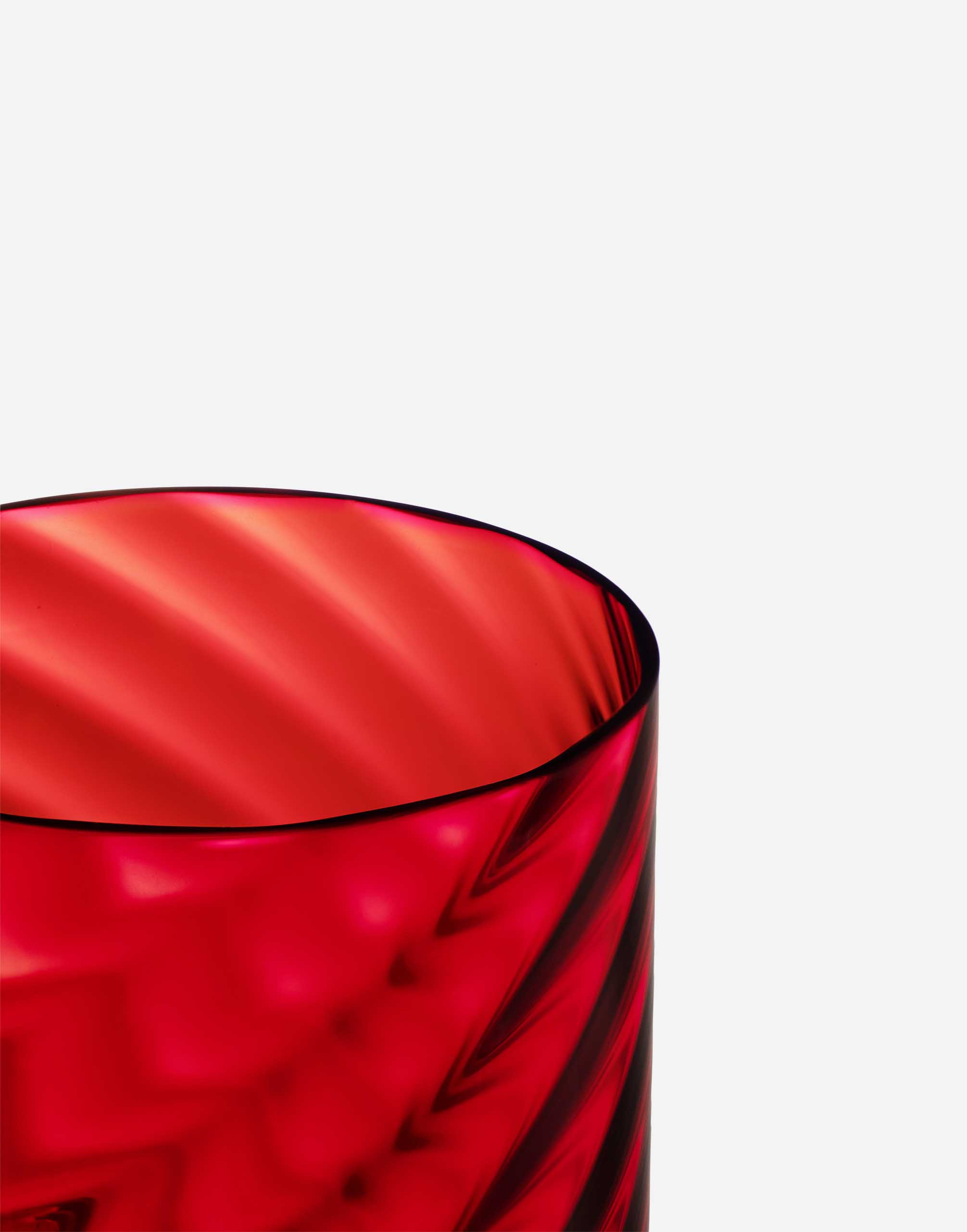 Dolce & Gabbana Set 2 Hand-blown Murano Water Glasses In Multicolor