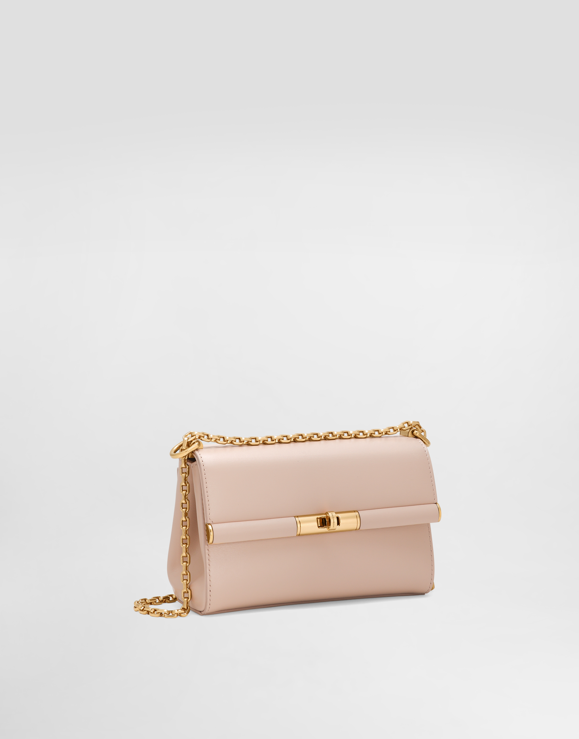 Dolce & Gabbana Small Marlene Satin Shoulder Bag In Dark Beige
