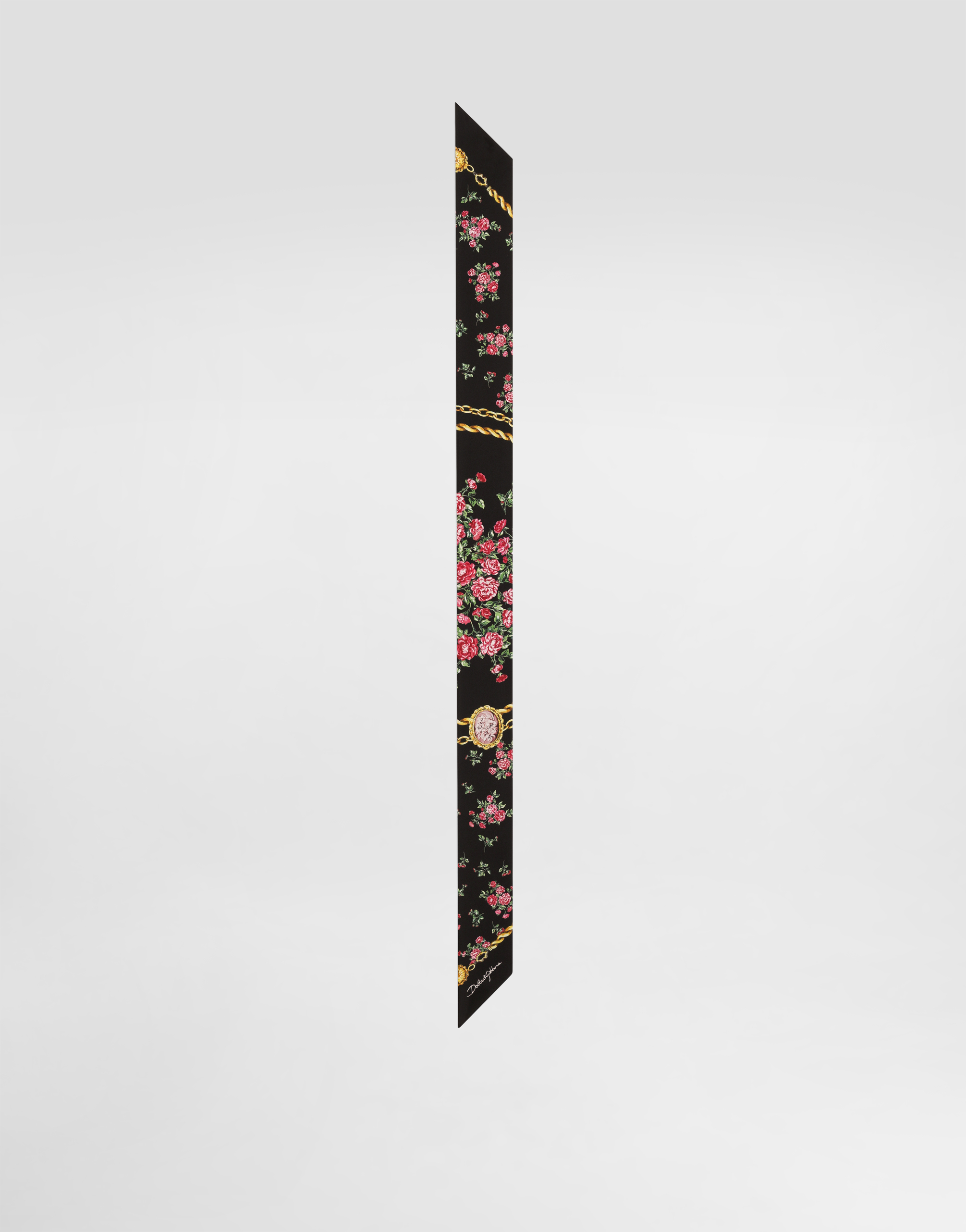  Dolce & Gabbana Bandeau 6 X 100 Aus Seidentwill Mit Einem Print Mit Kleinen Rosensträußen - Frau Schals Und Tücher Mehrfarbig Onesize 