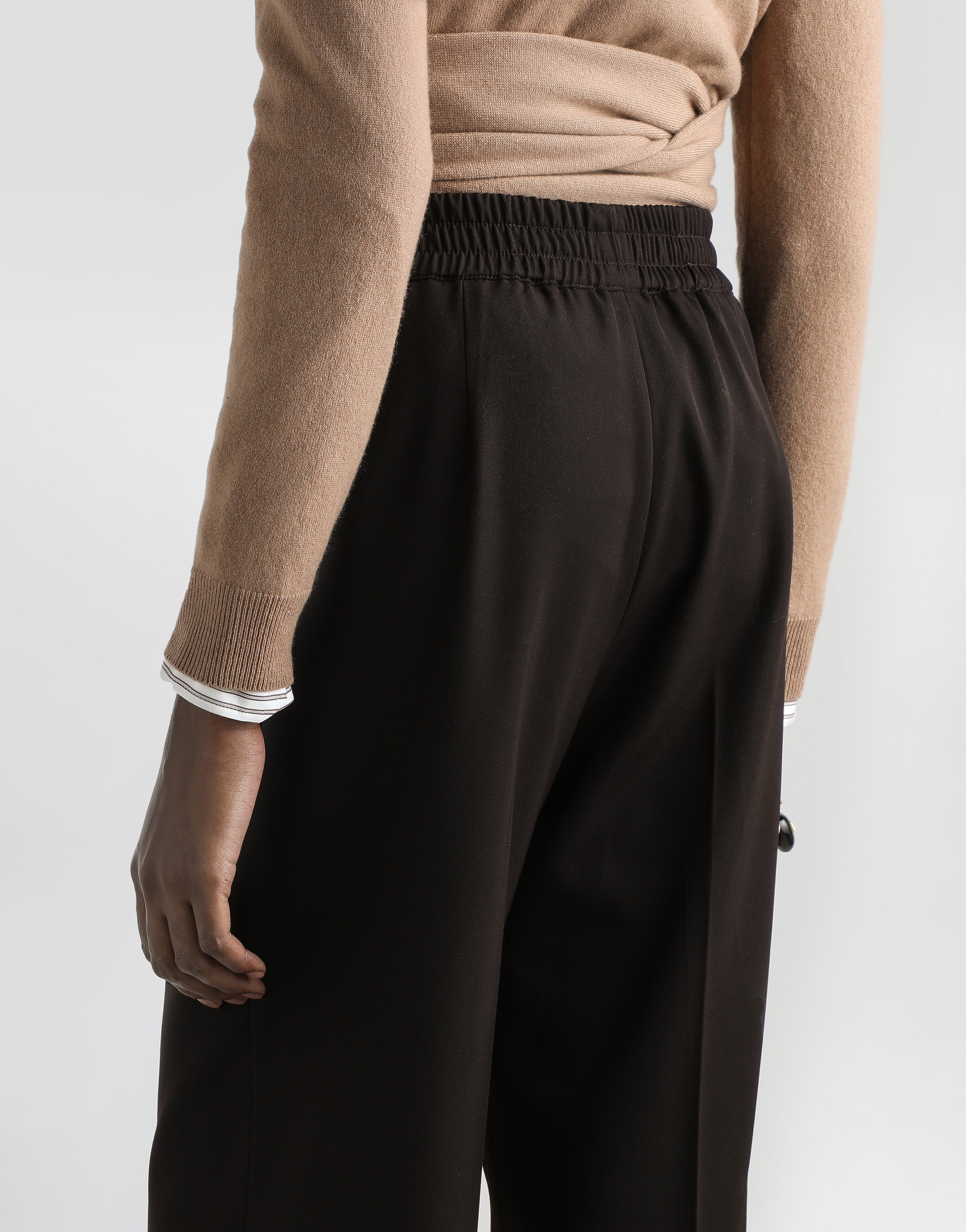 Wool gabardine trousers