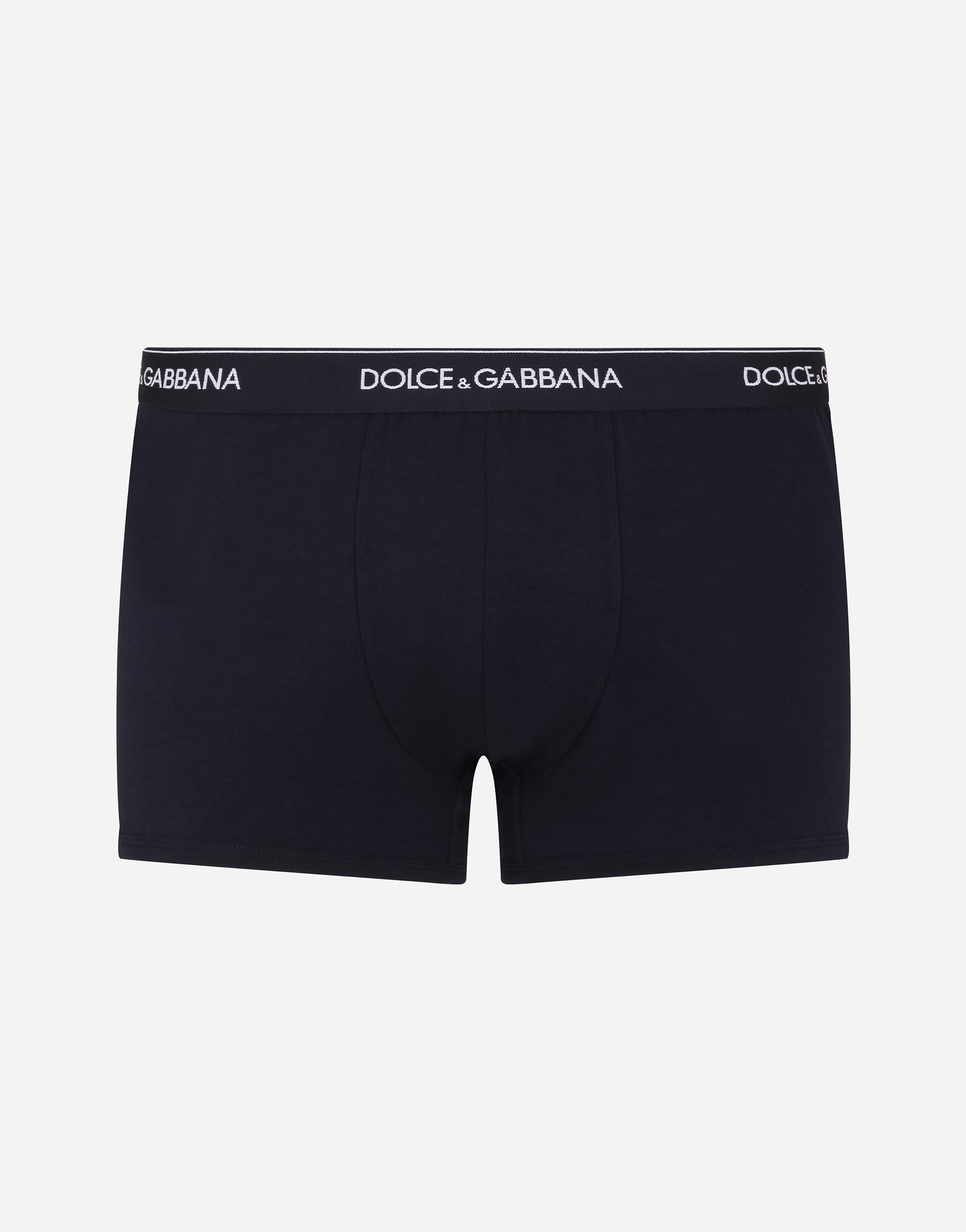  Dolce & Gabbana Pack De Deux Boxers Classiques En Coton Stretch - Homme Sous-vêtements Et Loungewear Bleu Coton 5 