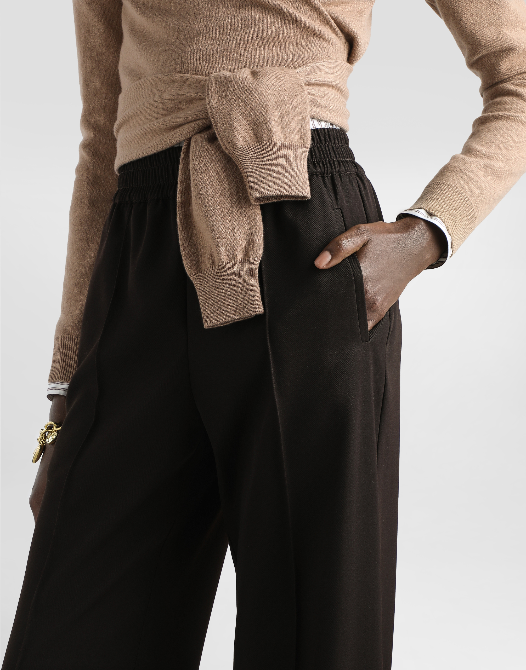 Wool gabardine trousers