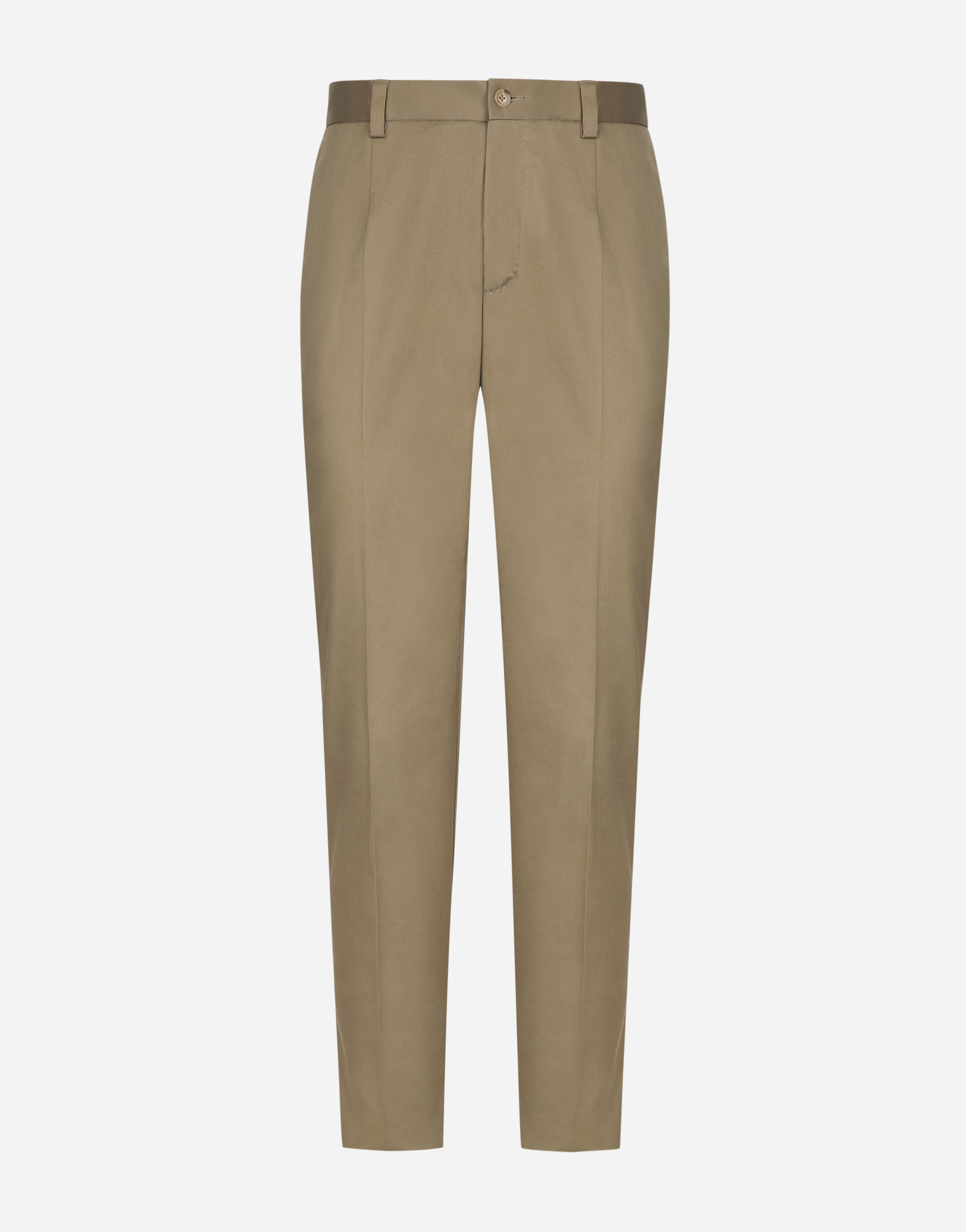 Dolce & Gabbana Men's Green Stretch Cotton Pants - Man Trousers And Shorts Cotton Size 50