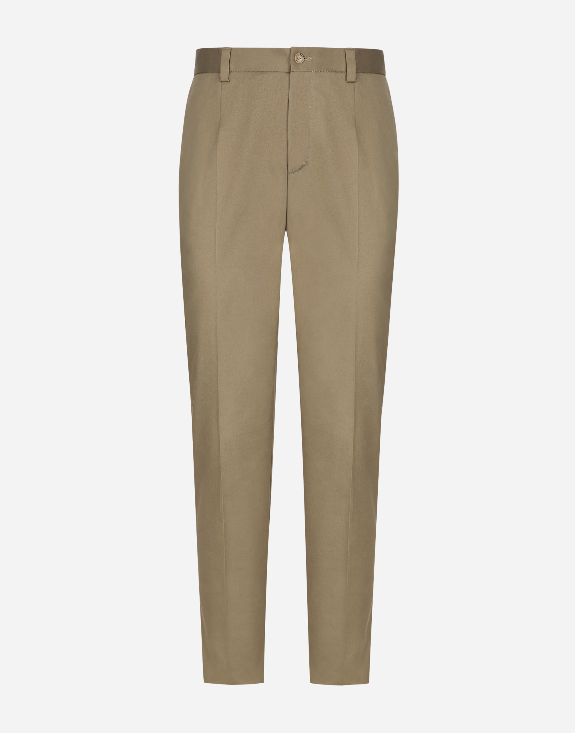 Dolce & Gabbana Stretch Cotton Pants In Green