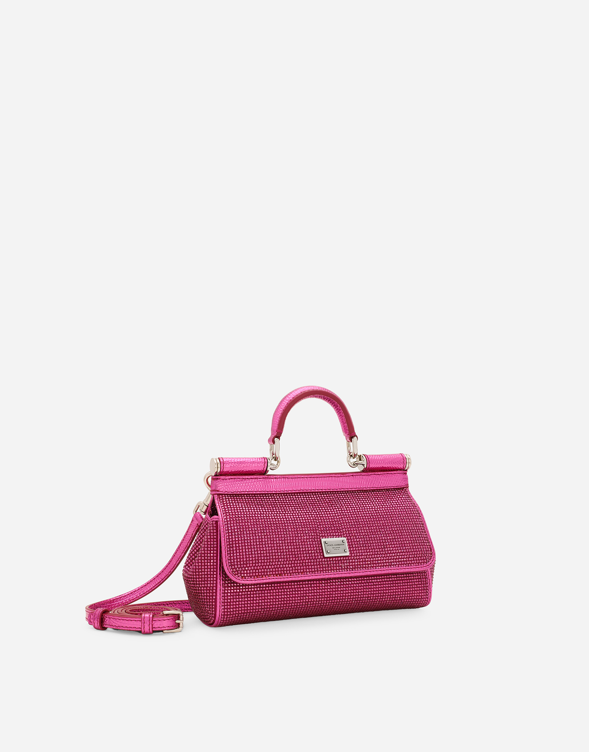 Shop Dolce & Gabbana Small Sicily Handbag In Fuchsia