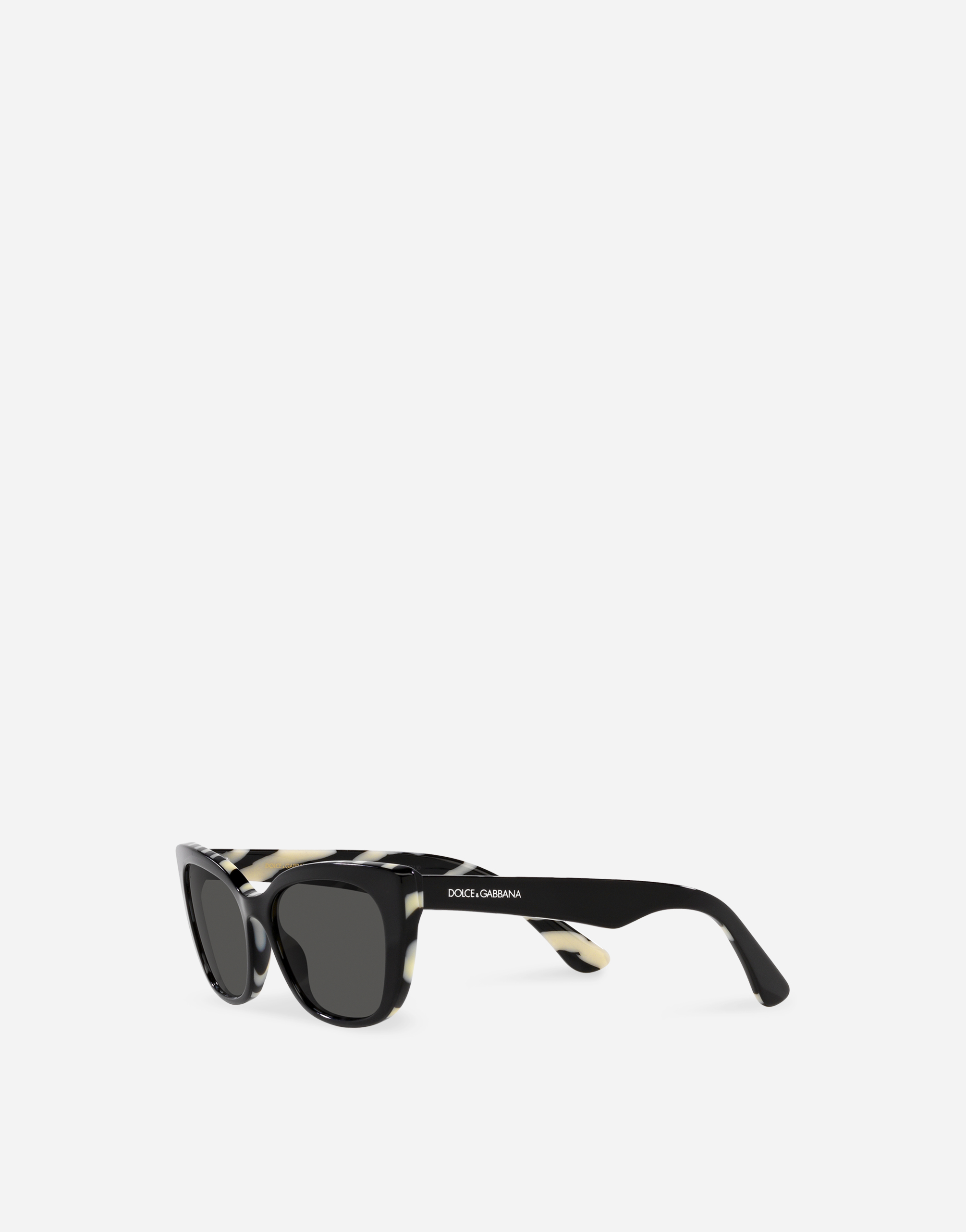 Shop Dolce & Gabbana Mini Me Sunglasses In Black With Zebra Print