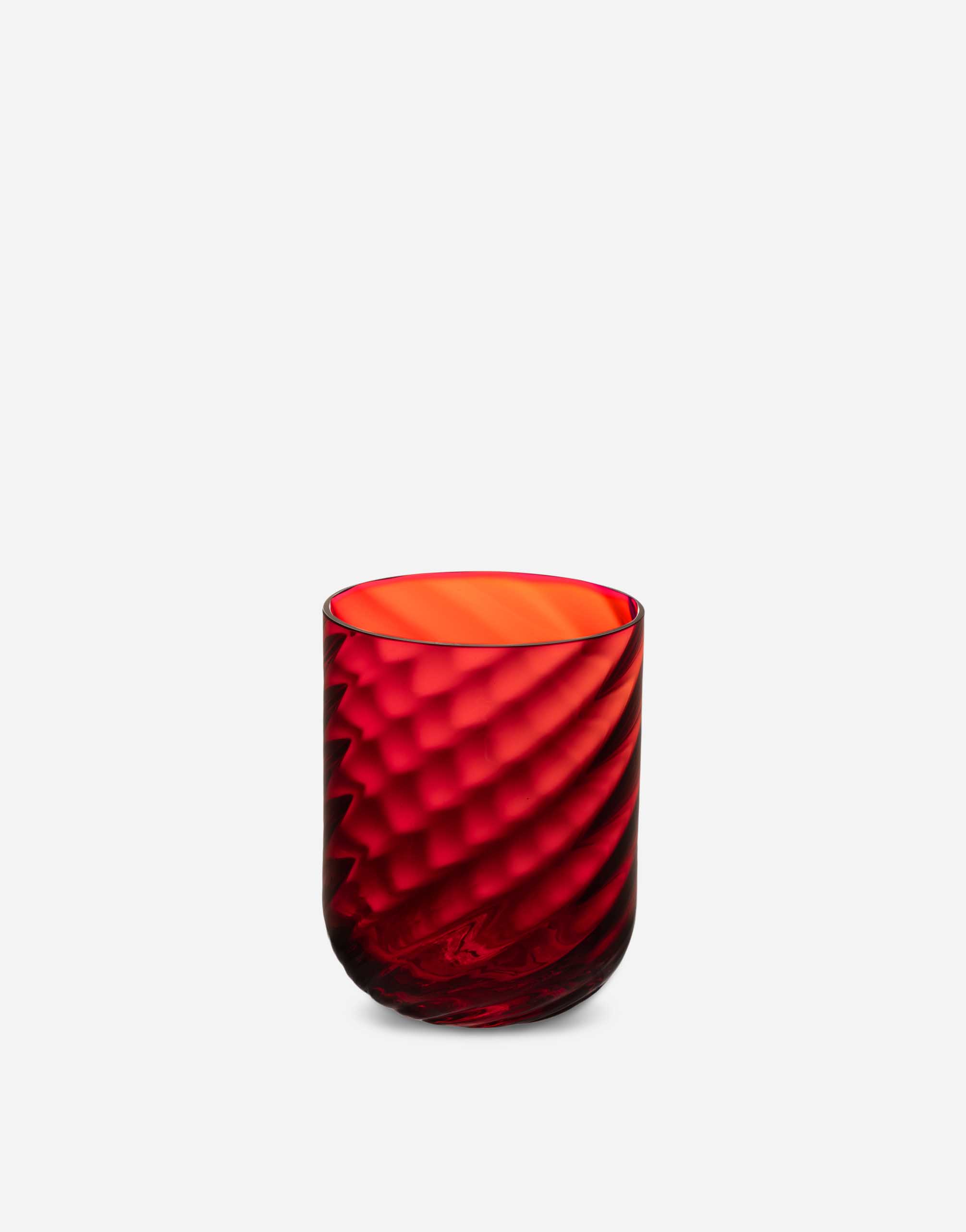 Dolce & Gabbana Set 2 Hand-blown Murano Water Glasses In Multicolor