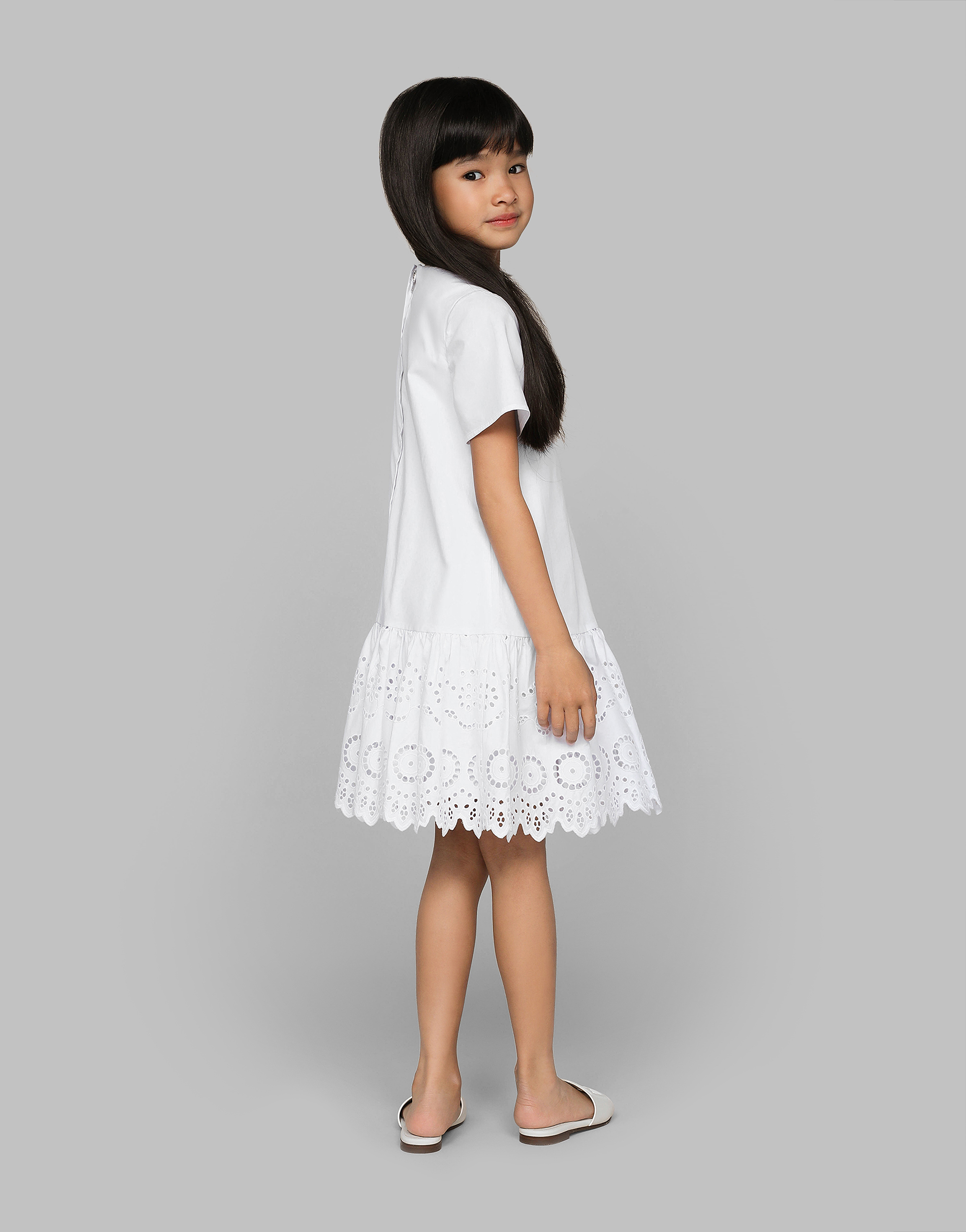Poplin dress with DG logo