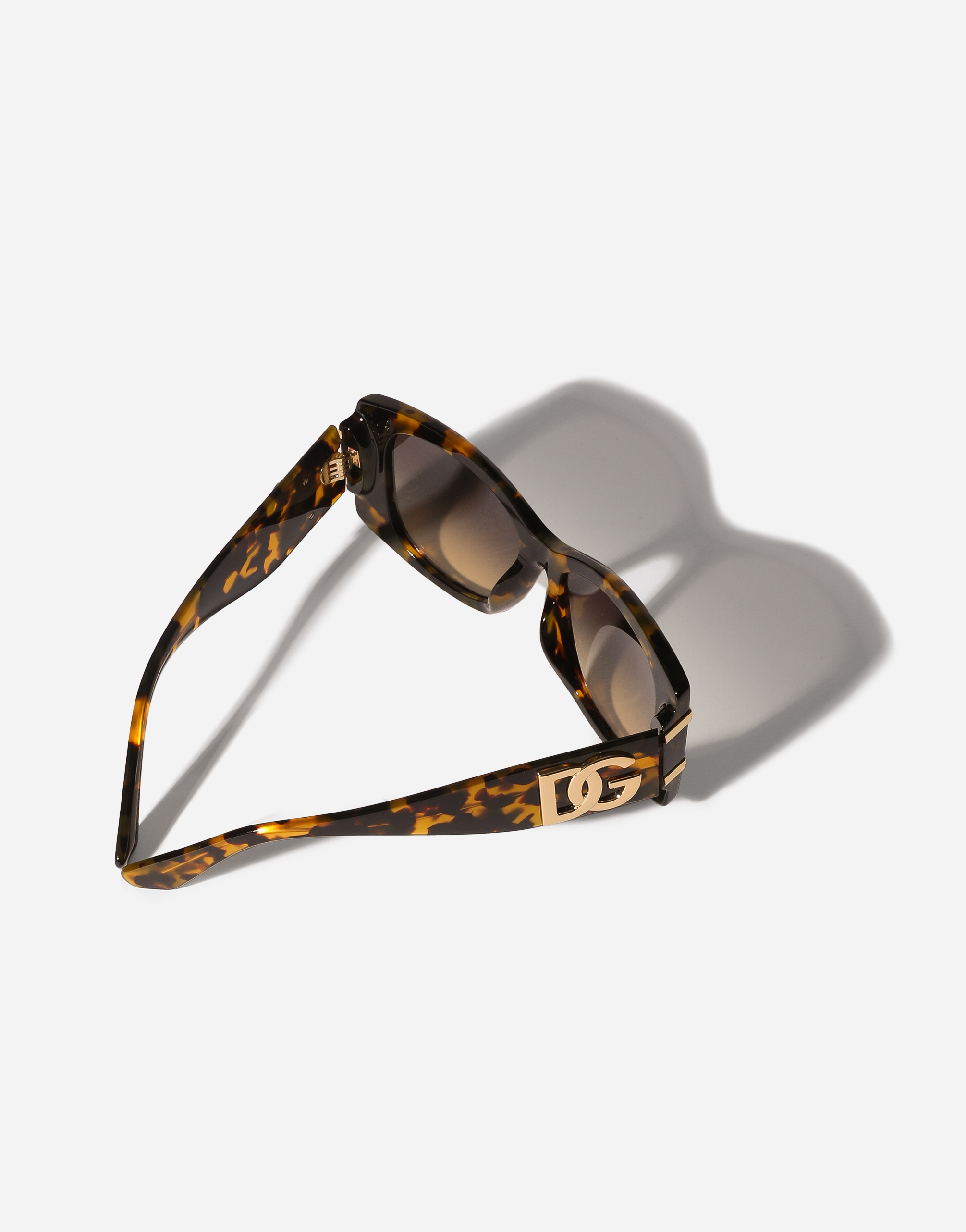 Dolce & Gabbana Dg Griffe Sunglasses In Yellow Havana