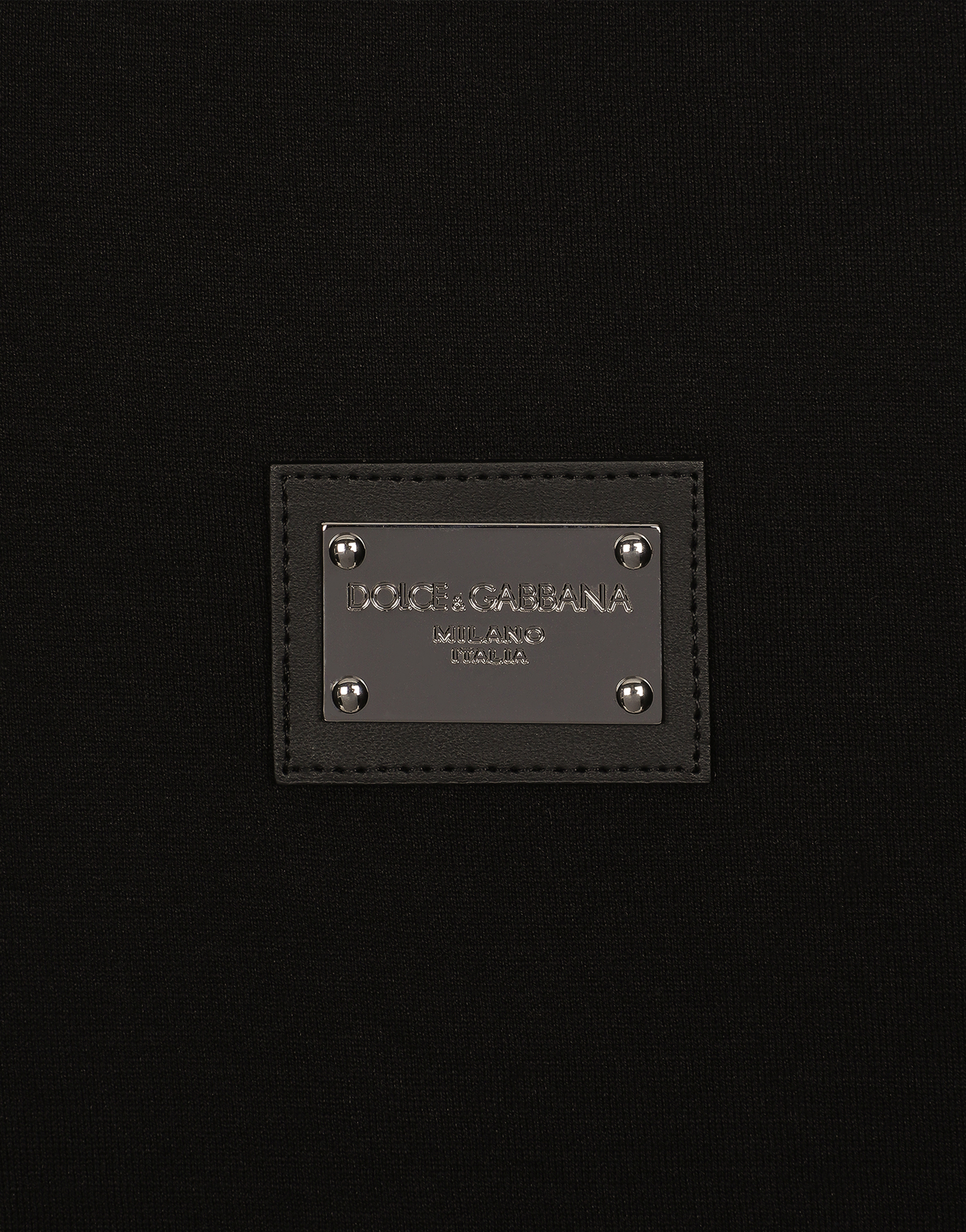Dolce & Gabbana Logo V-neck T-shirt In Black