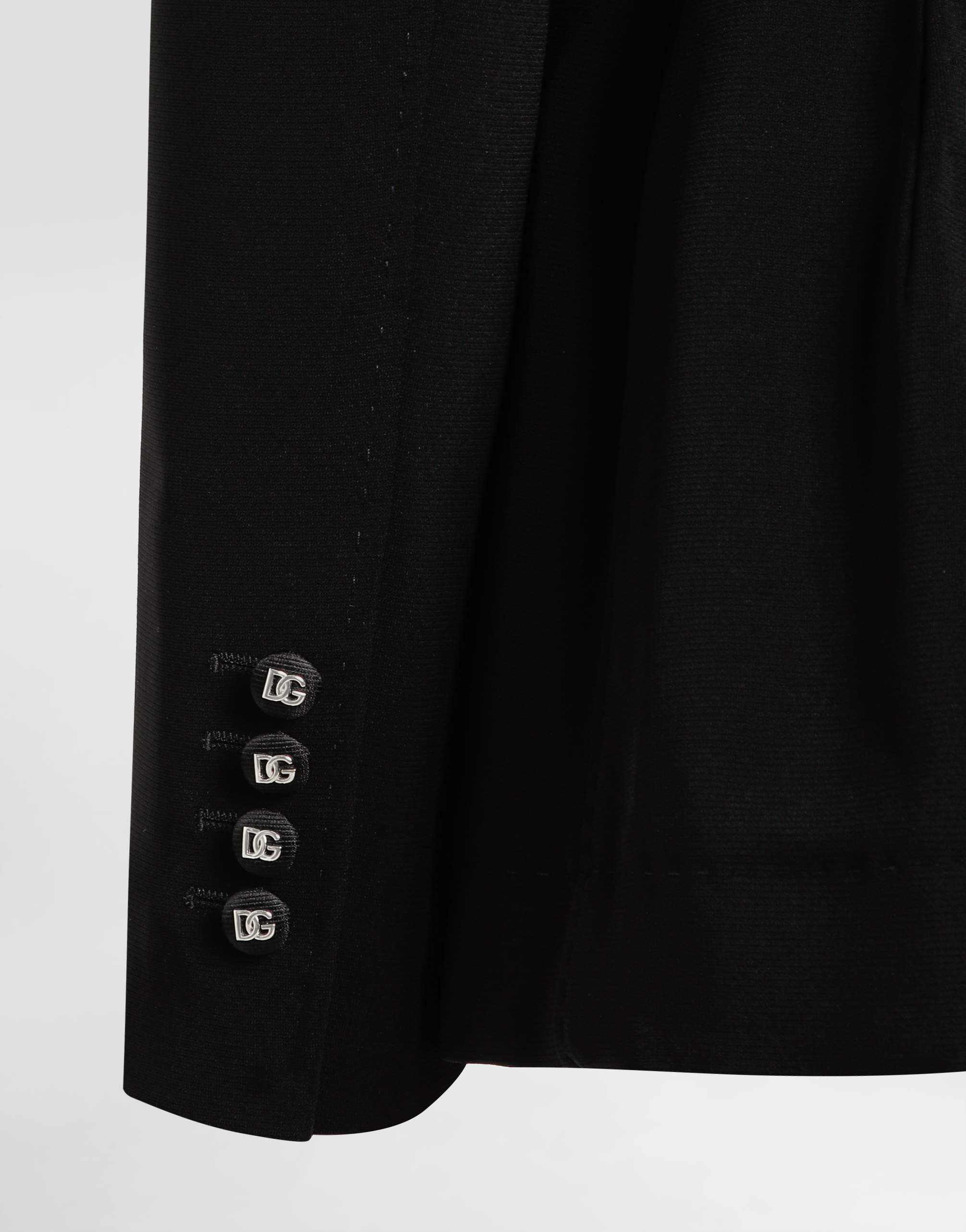 Dolce & Gabbana Double-breasted Fitted Suit Jacket In Black