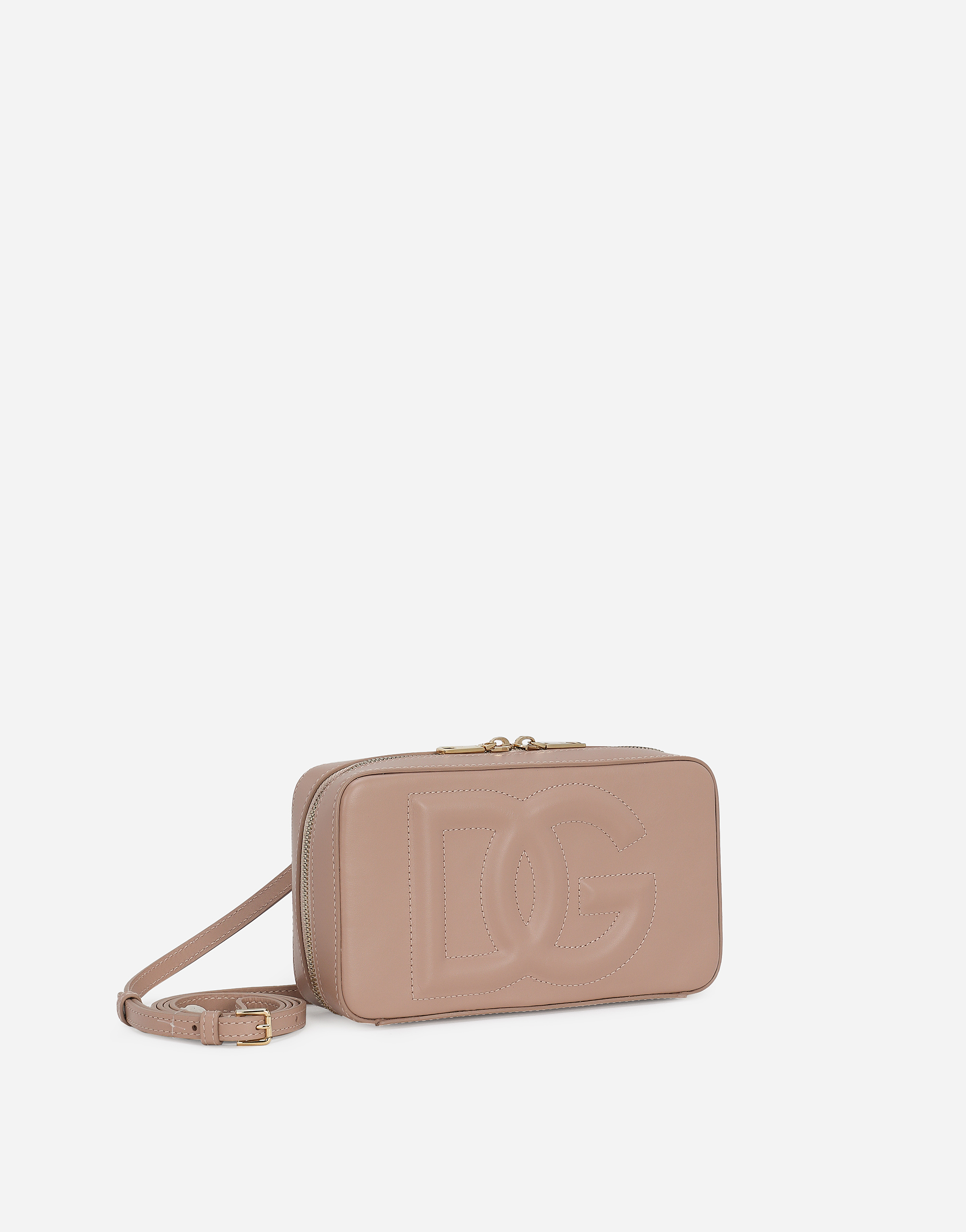 Shop Dolce & Gabbana Small Dg Logo Camera Bag In Pale Pink