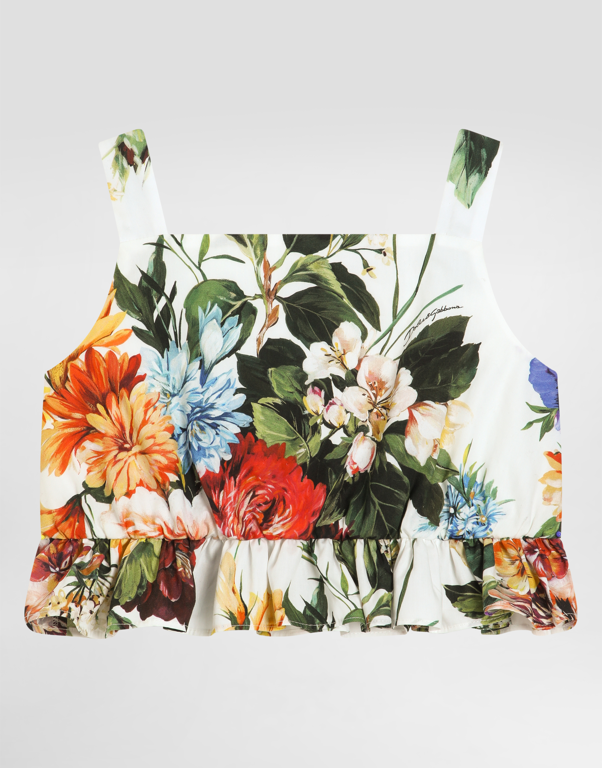 Dolce & Gabbana Flower-print Poplin Top