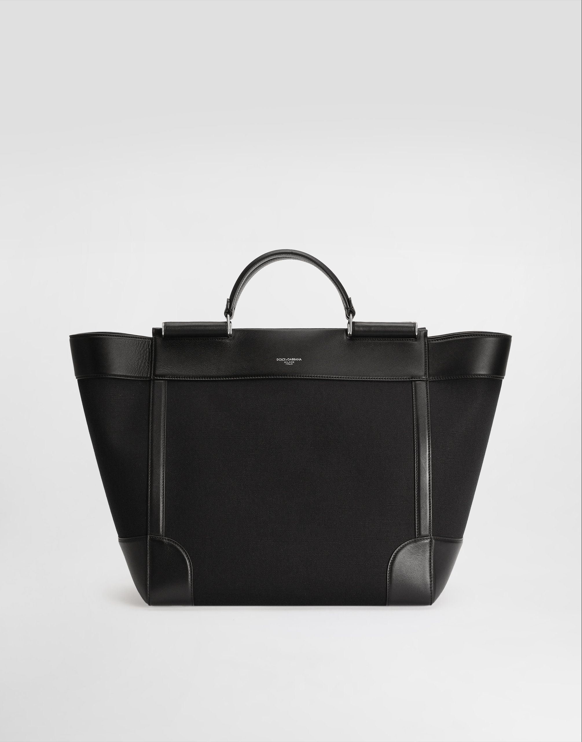 Calfskin and panama bag