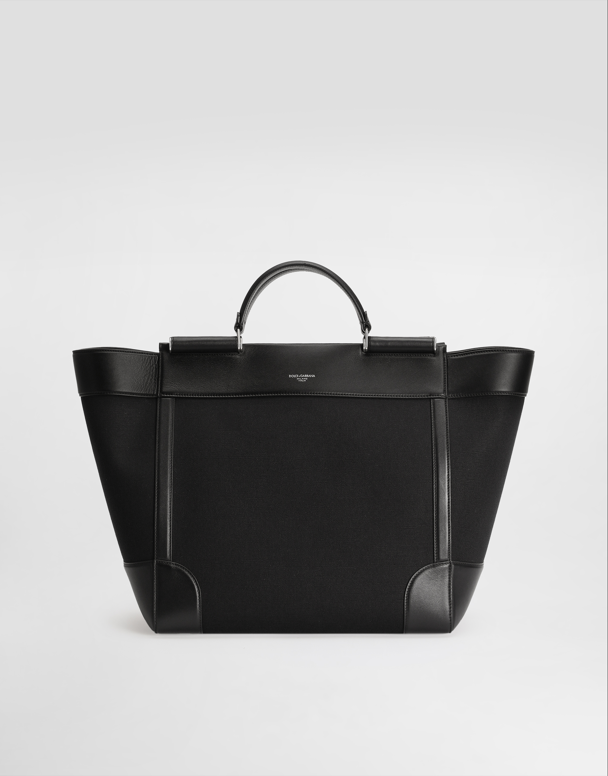 Dolce & Gabbana Calfskin And Panama Bag - Man Crossbody Bags Black Onesize