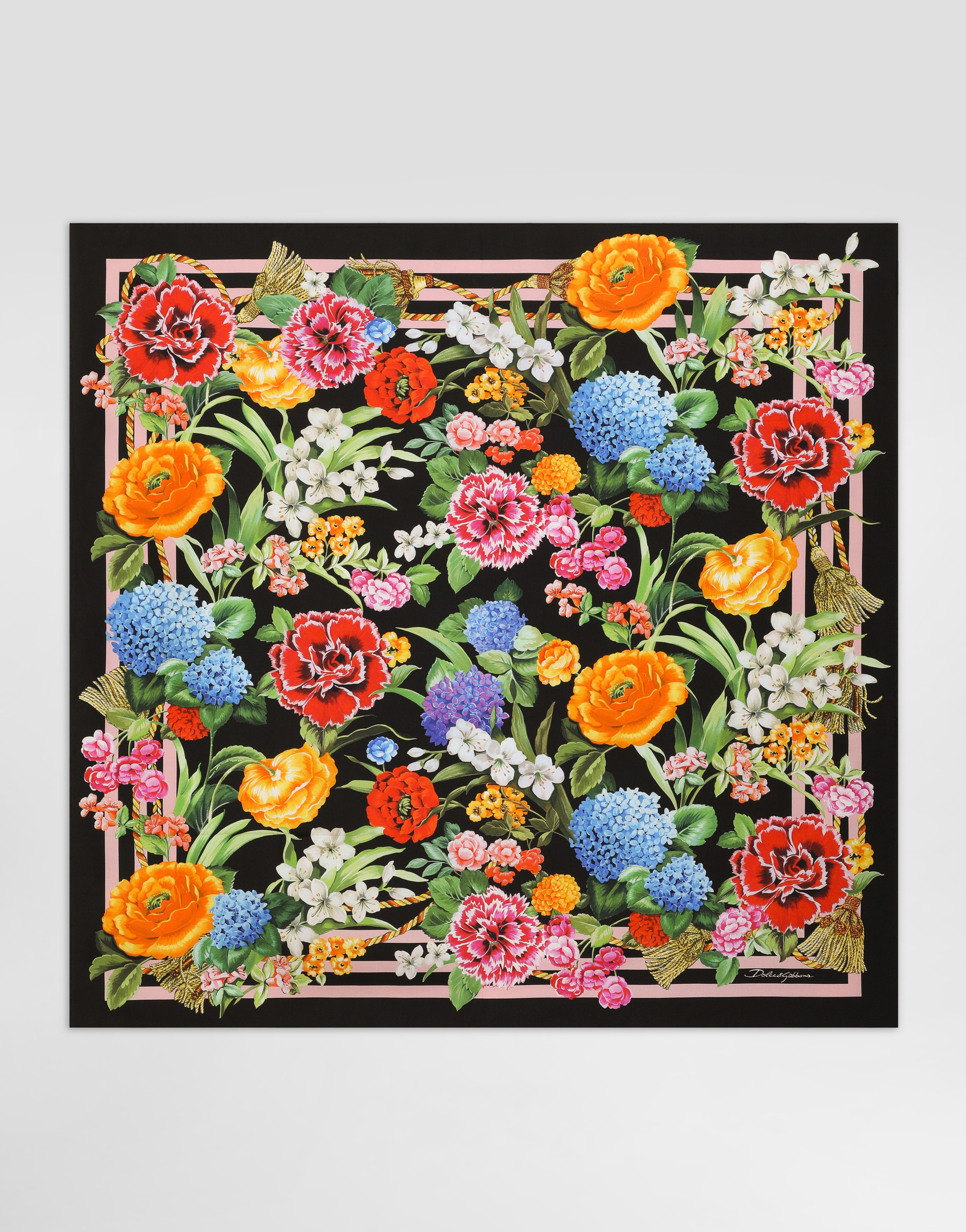 Dolce & Gabbana Floral-print Silk Twill Foulard (90x90) In Print