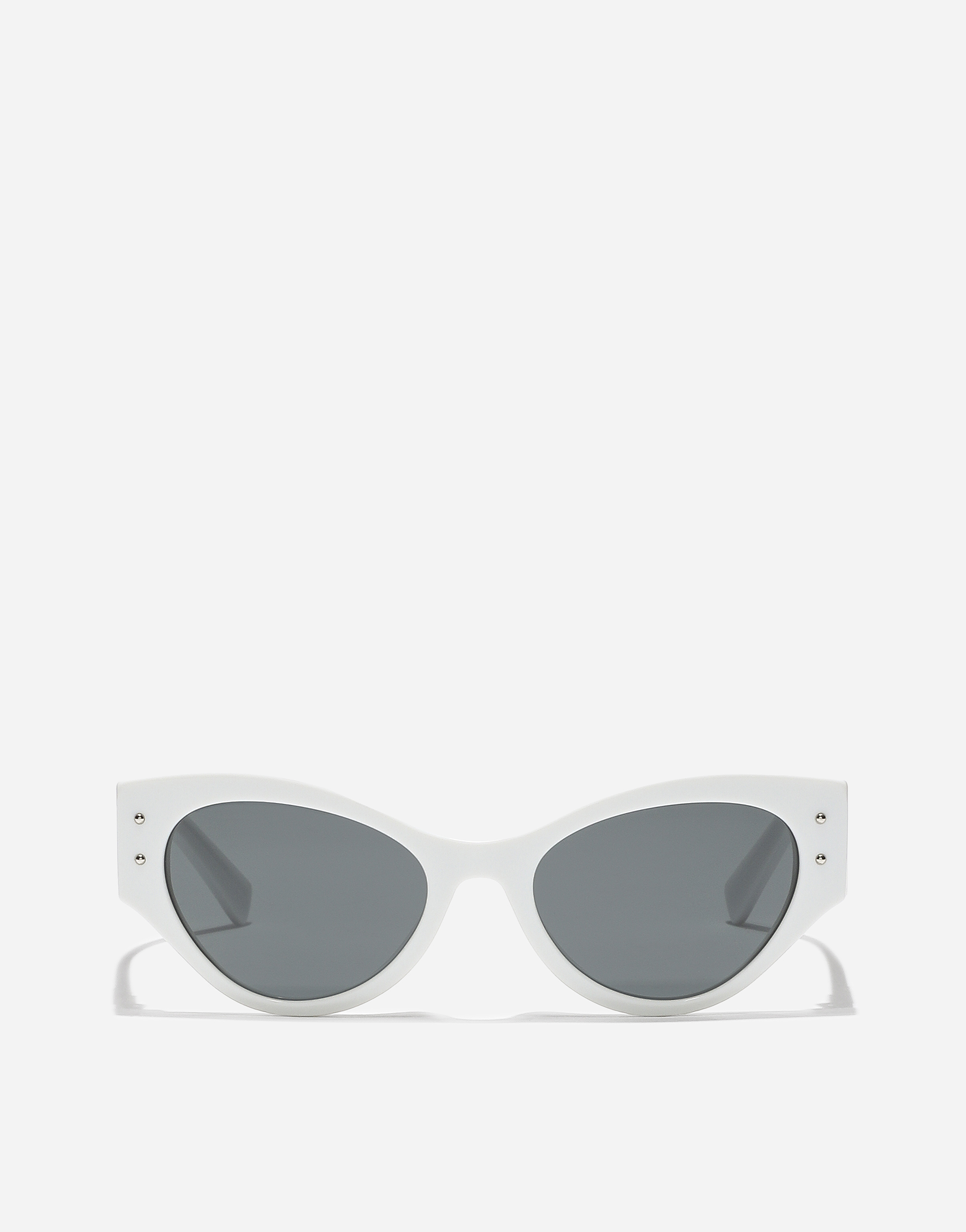 Dolce & Gabbana Dg Logo Plaque Sunglasses In White