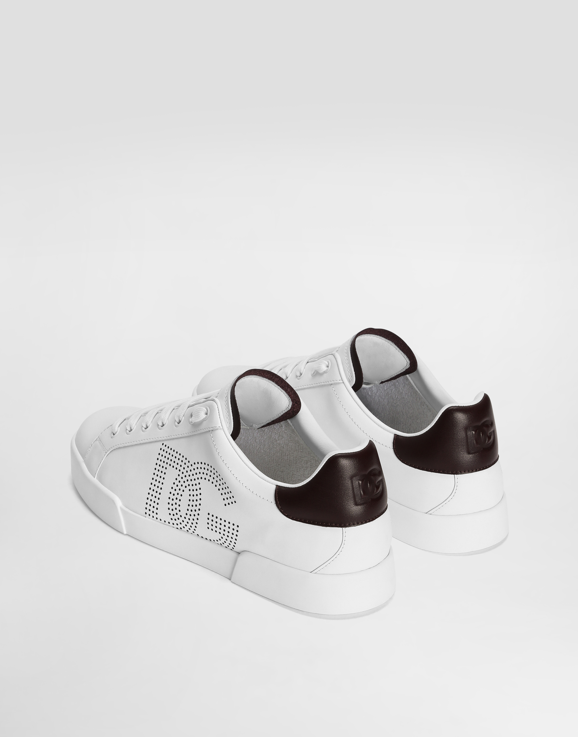 Dolce & Gabbana Printed Calfskin Nappa Strobel Portofino Light Sneakers In Multicolor