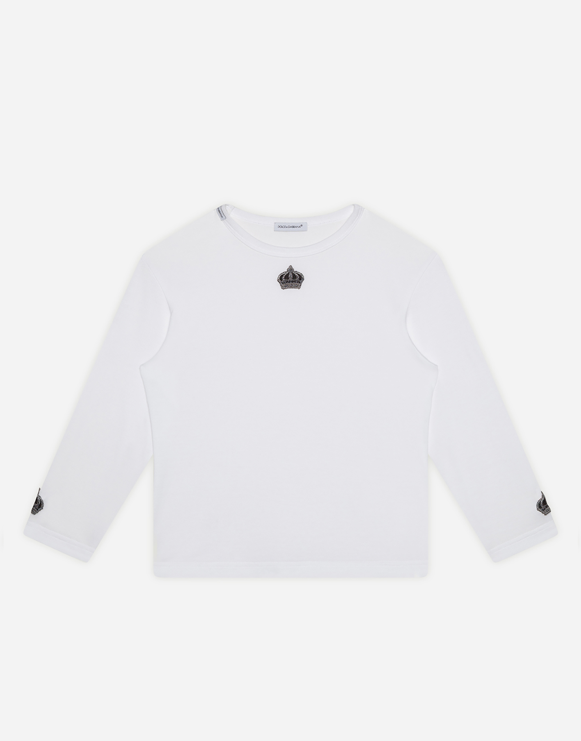 Long-sleeved t-shirt with crown patch