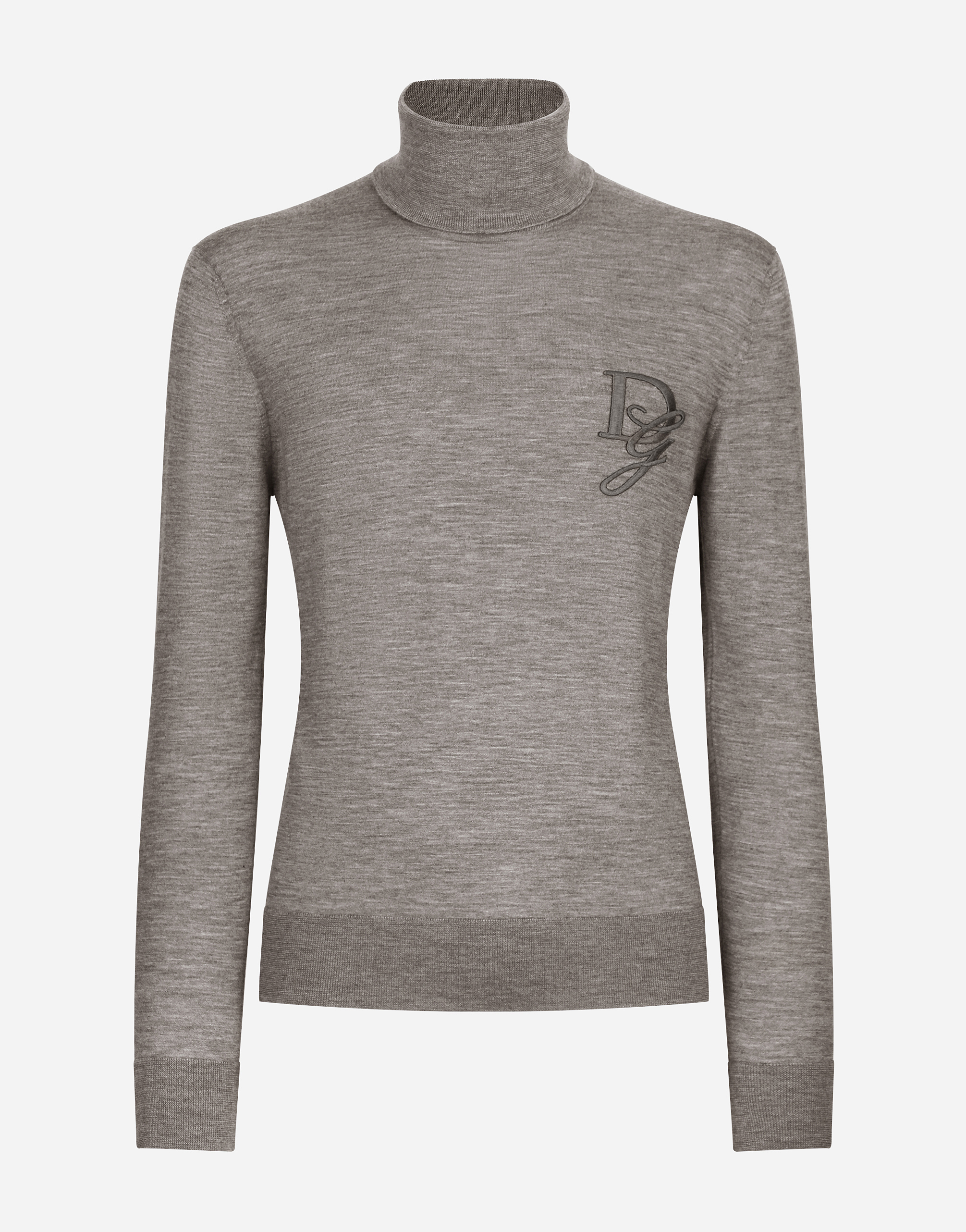 Dolce & Gabbana Cashmere Turtle-neck Sweater - Man Sweaters And Cardigans Gray 54