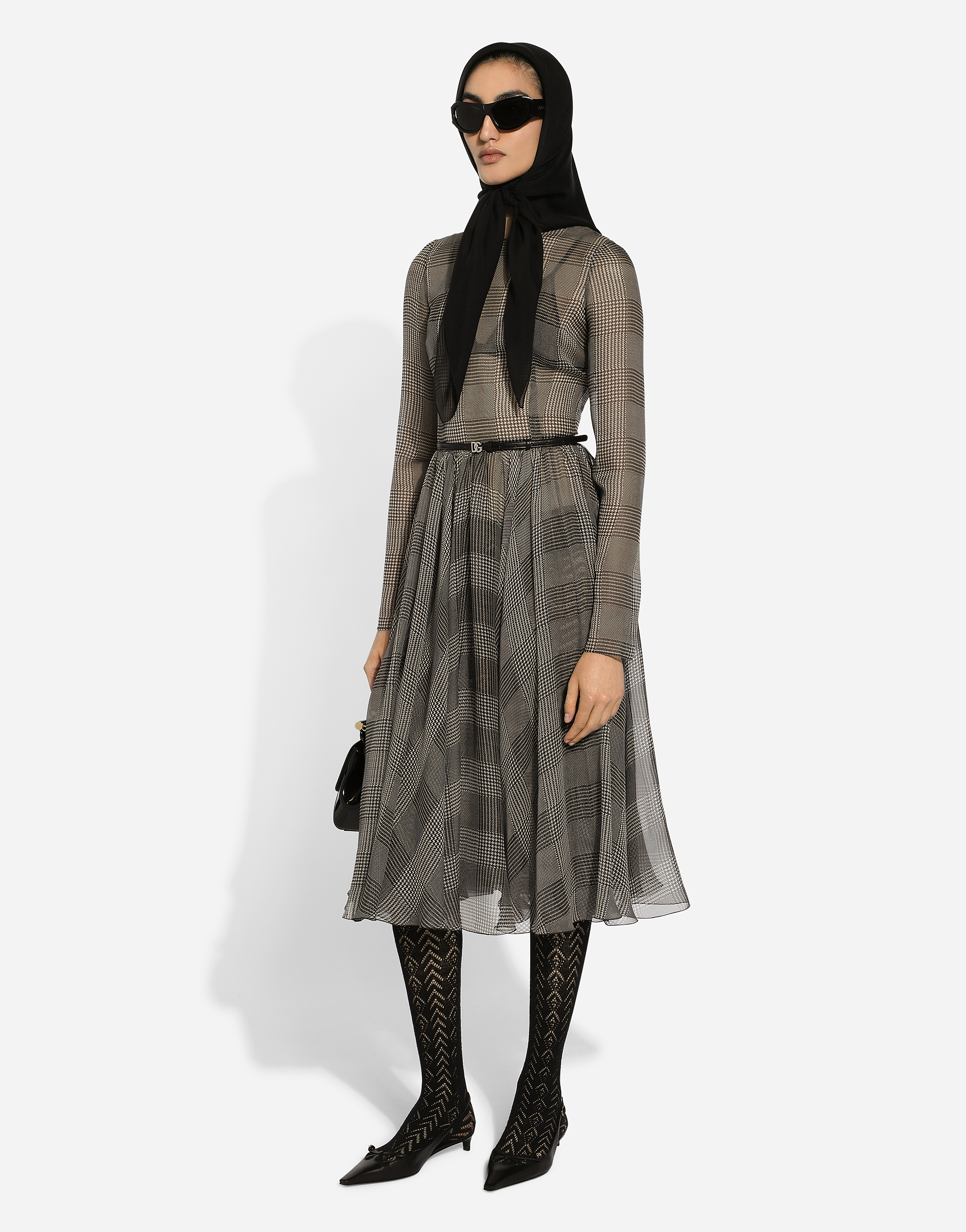 Dolce & Gabbana Check-pattern Dress In マルチカラー
