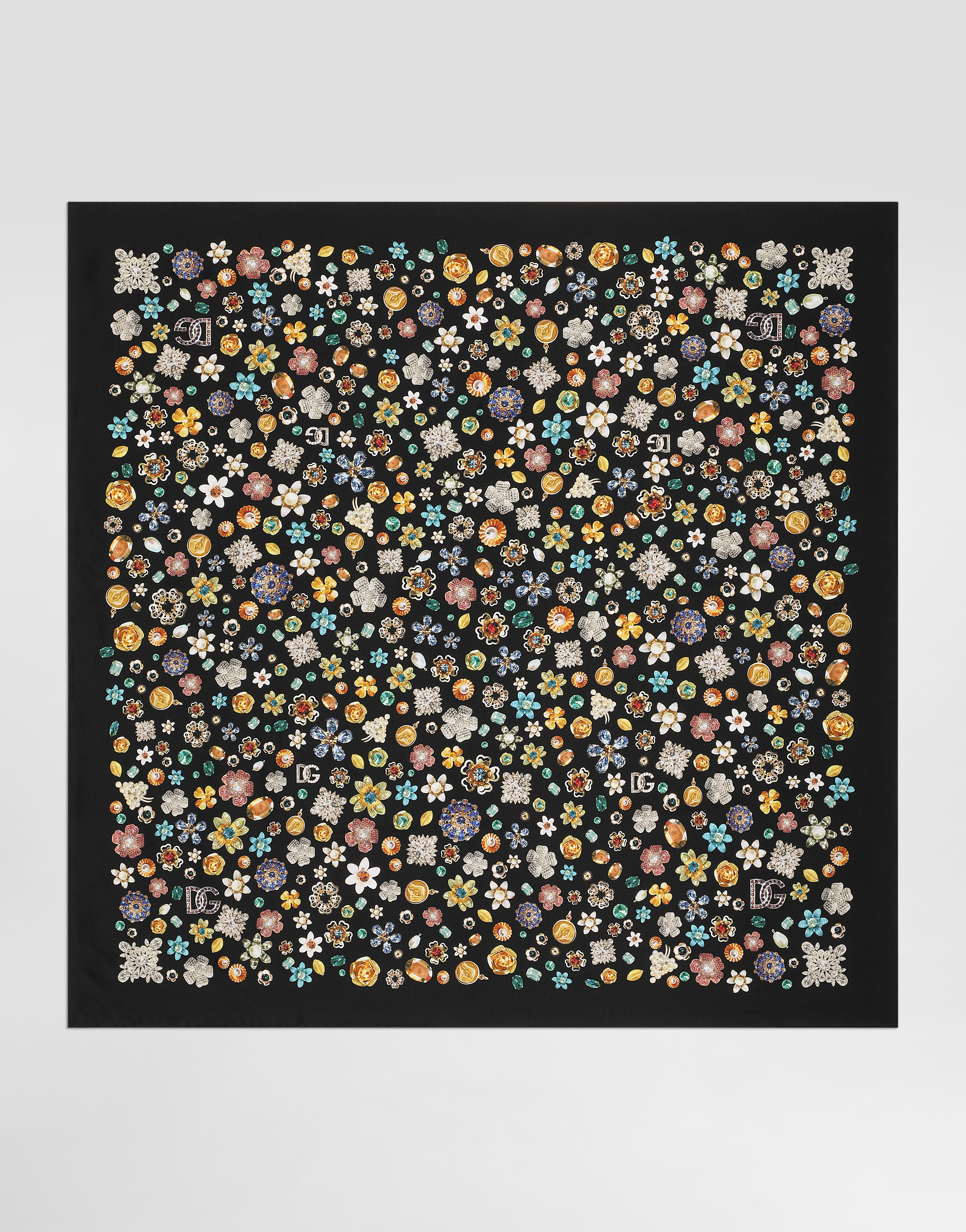 スカーフ DOLCE & GABBANA Silk scarf Multicolor FN090RGDCUI Printed silk twill scarf in multicoloured - Dolce Gabbana