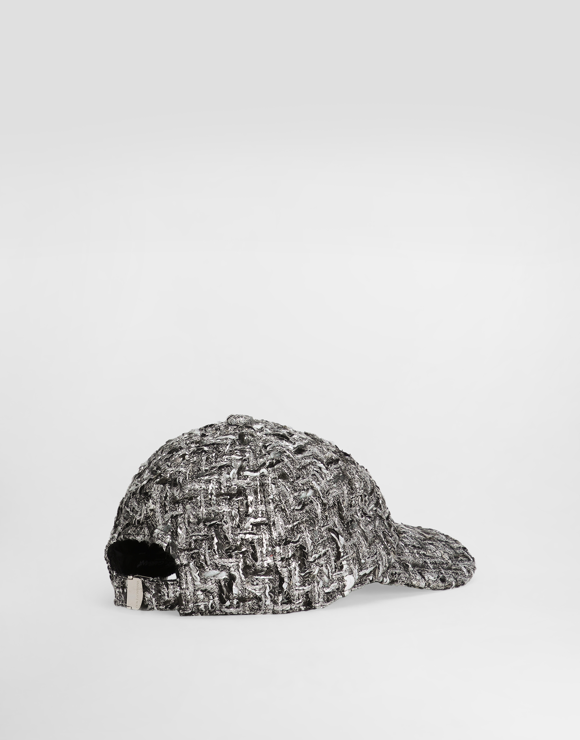 Dolce & Gabbana Tweed Baseball Cap In Multicolor