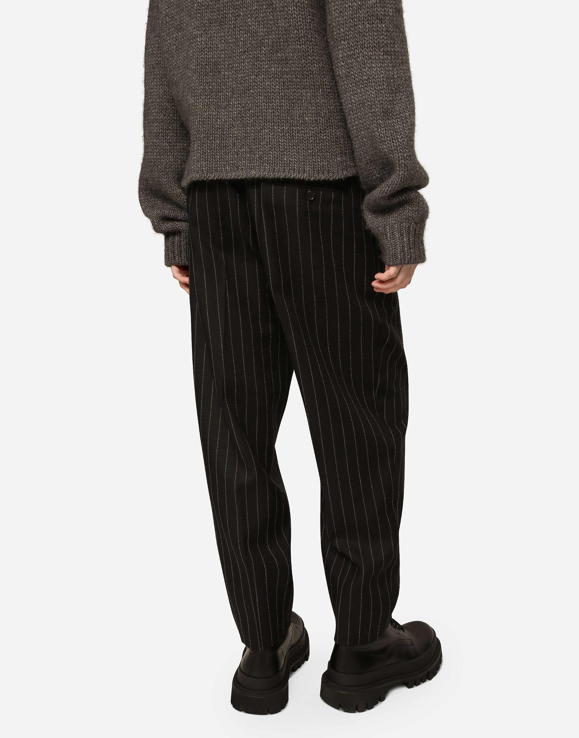 DOLCE & GABBANA PINSTRIPE WOOL PANTS
