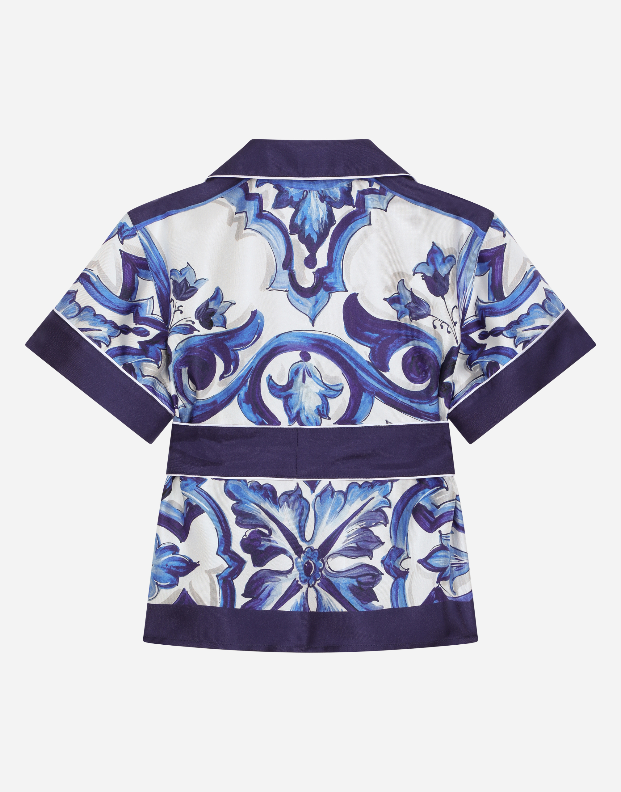 Shop Dolce & Gabbana Majolica-print Twill Shirt In マルチカラー